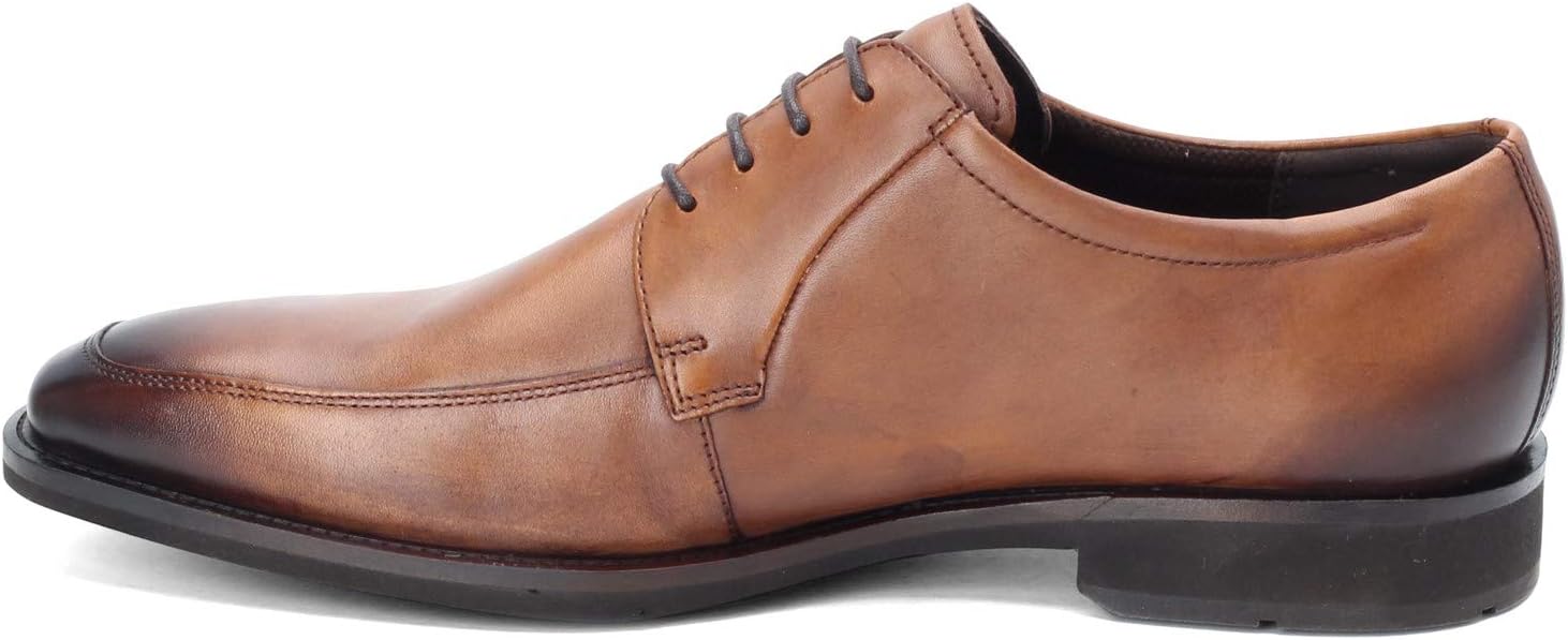 ECCO Men's Calcan Apron Toe Tie Oxford, amber, 10-10.5