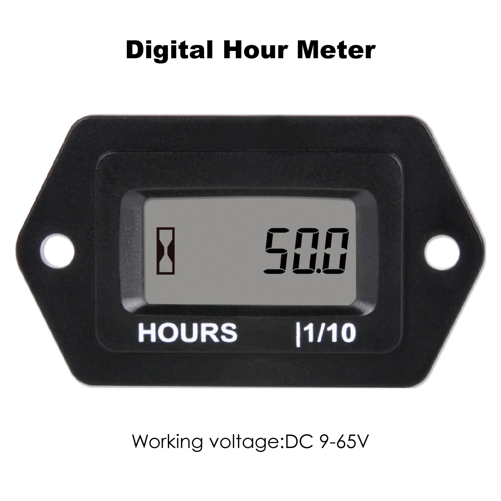 Digital LCD DC 9 V a 65 V con retroilluminazione blu, impermeabile, archiviazione dati, uso per camper tosaerba motoslitta Scrubber