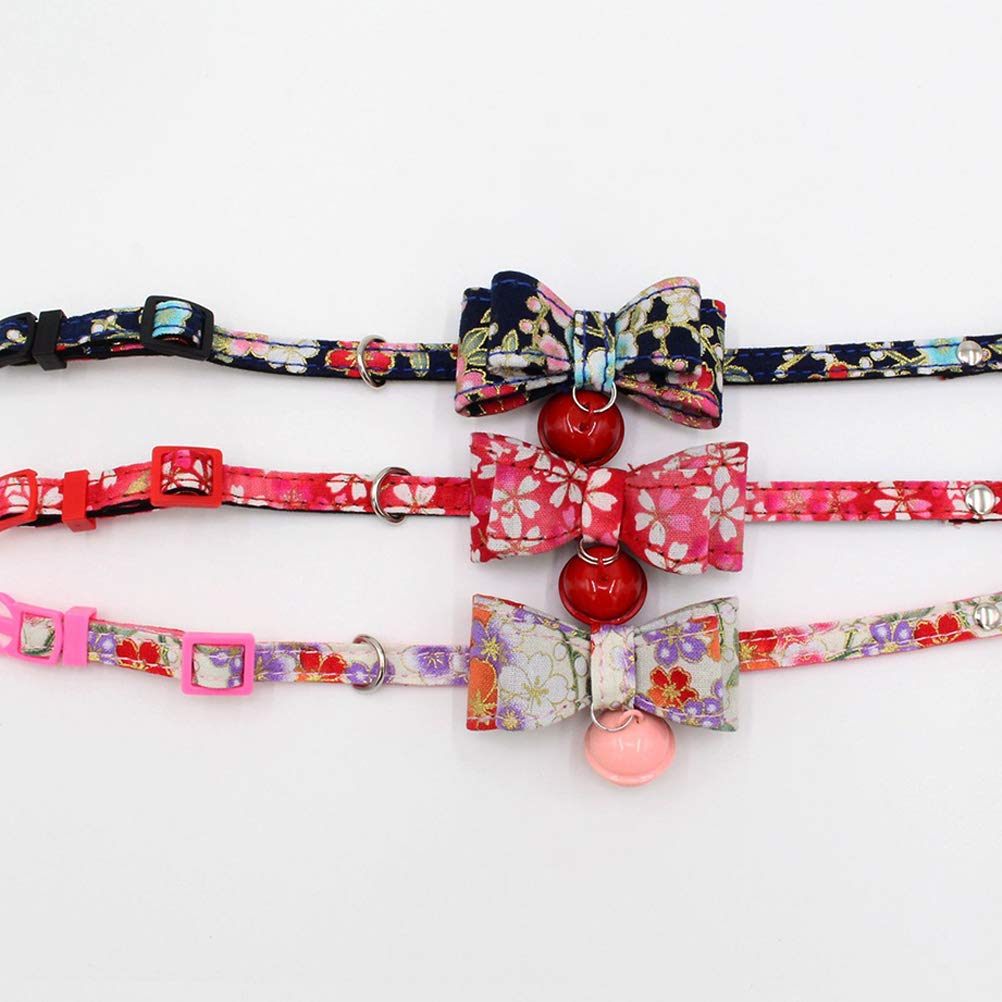 VILLCASE Katzenhalsband Mit Fliege - Verstellbares Nylon Halsband Für Haustiere