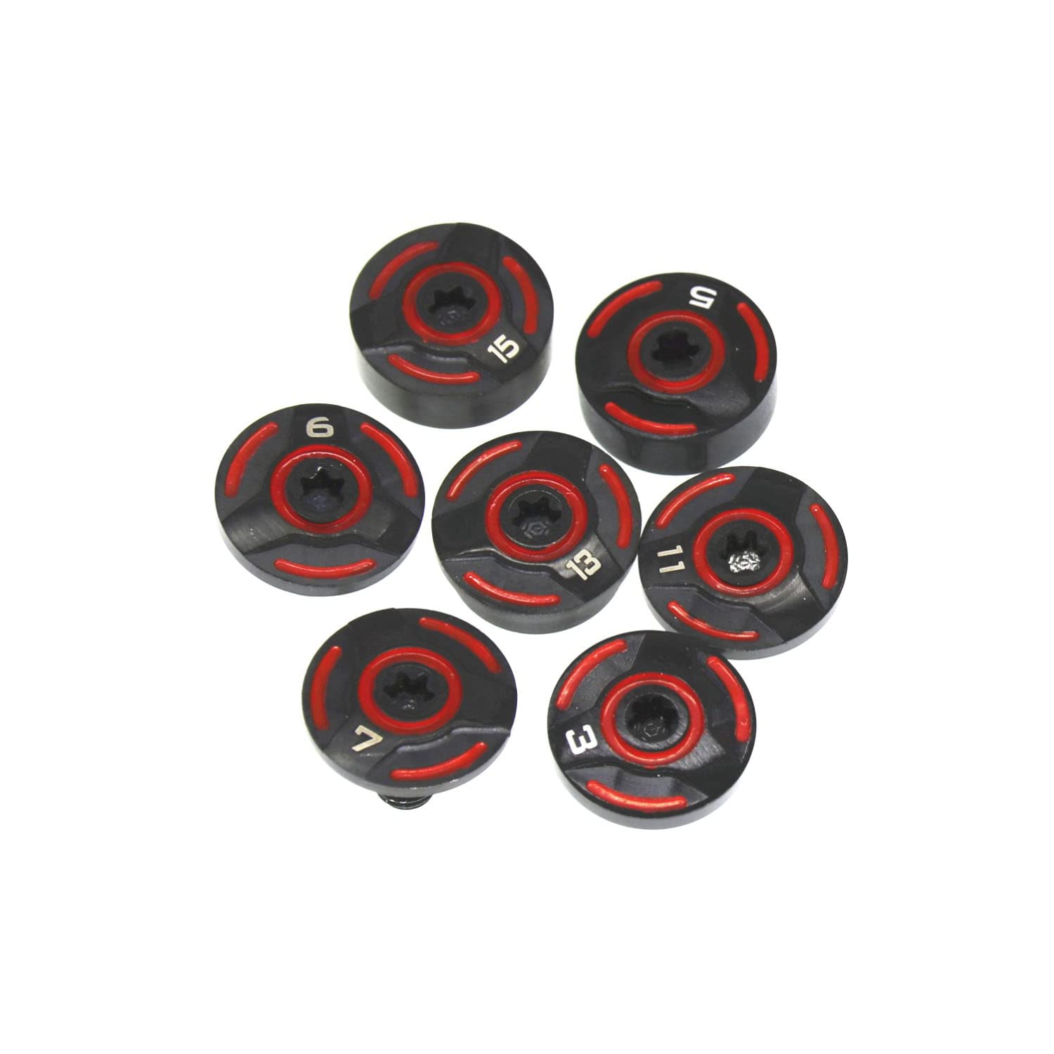 Seacloud 7Pcs Golf Weights 3g/5g/7g/9g/11g/13g/15g for Callaway Razr Fit Xtreme Driver (Red)