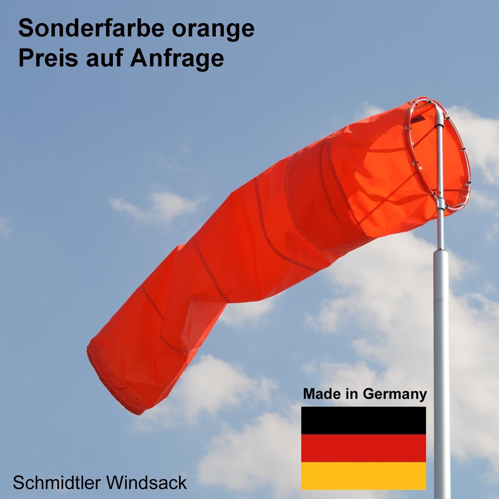 rot-weiß 30 cm Durchmesser, 120 cm lang