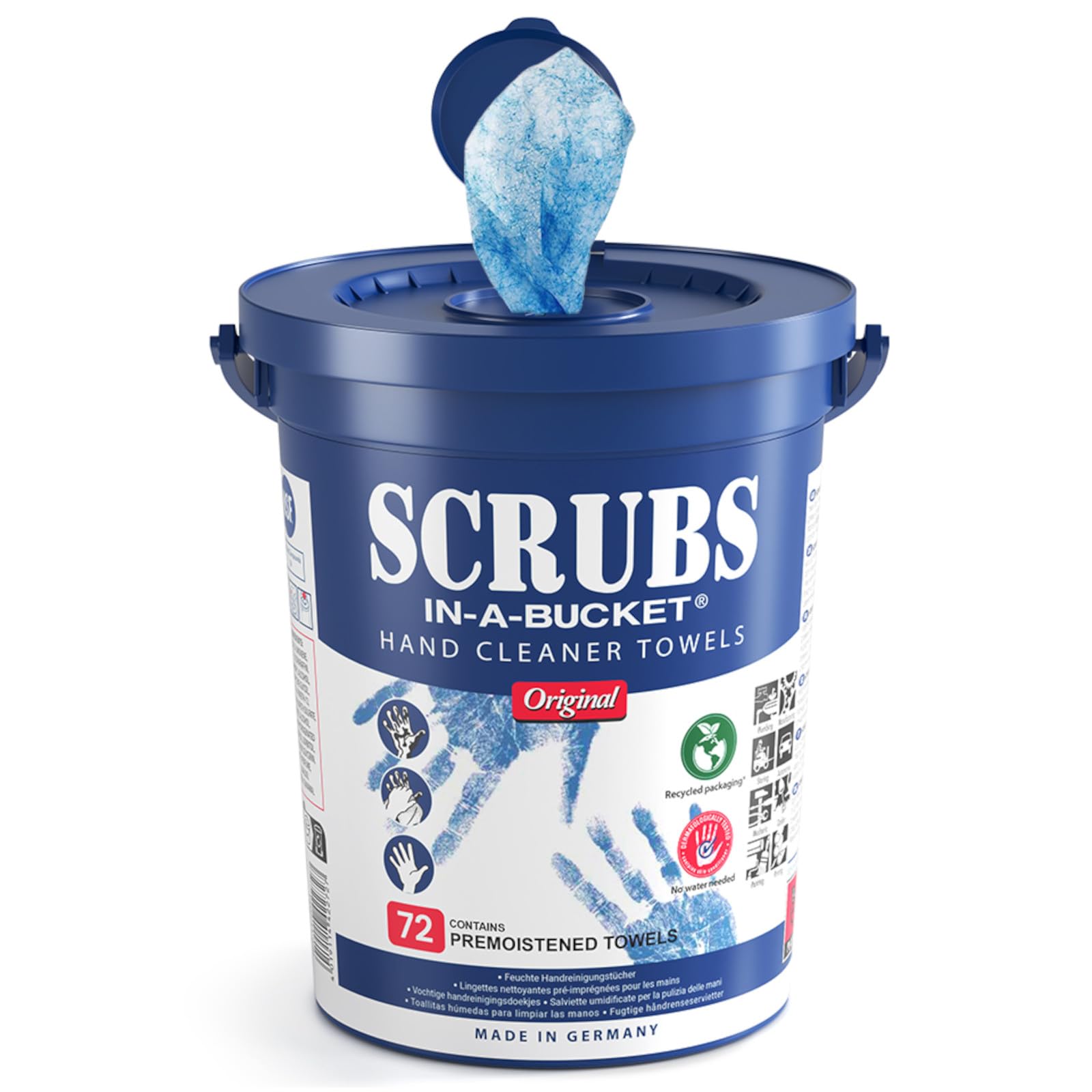 ITW Scrubs-in-a-bucket - 72 Paños de limpieza