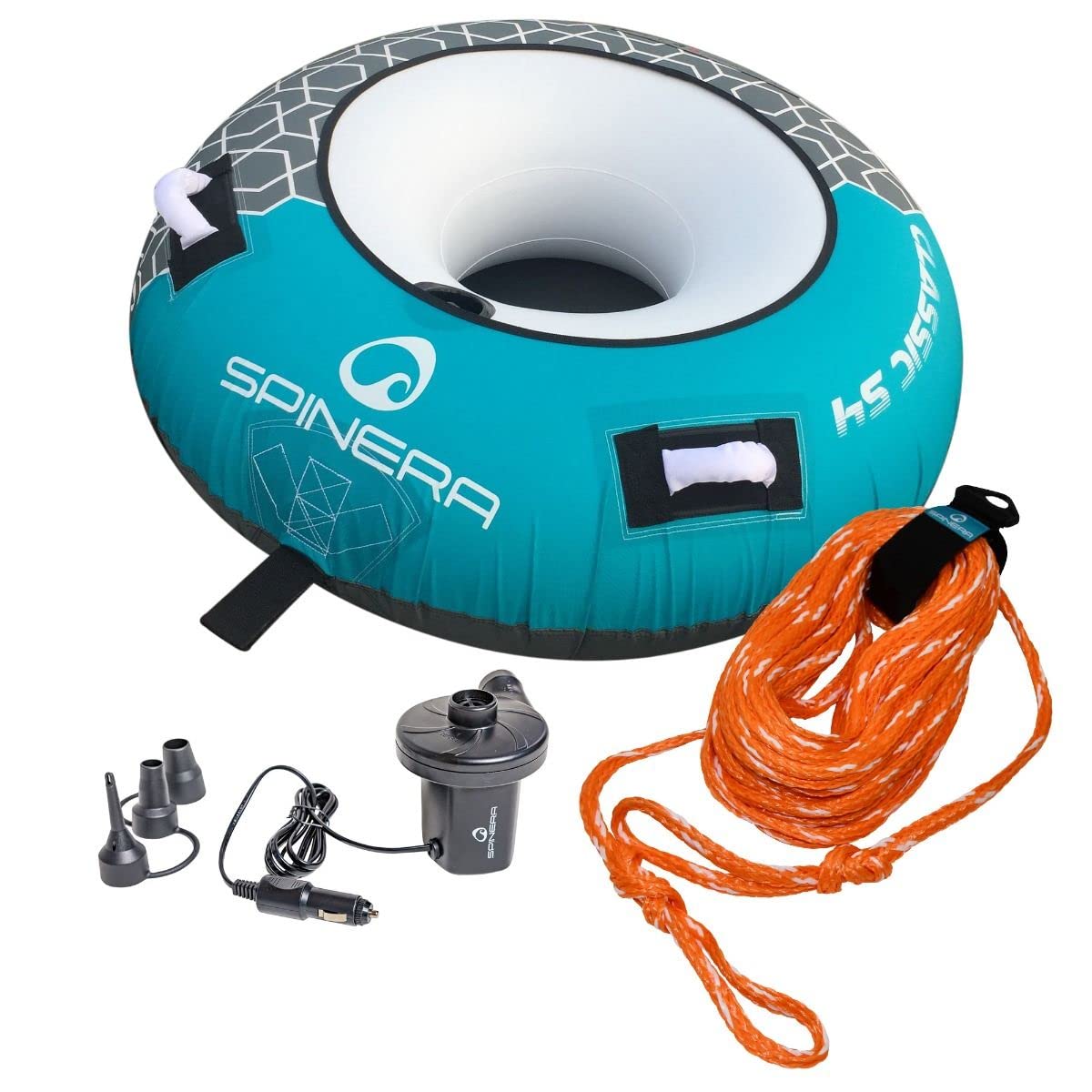 SPINERA Classic 54 Set mit Pumpe und Leine - Wasserring, Wasserreifen, Towable für 1 Person