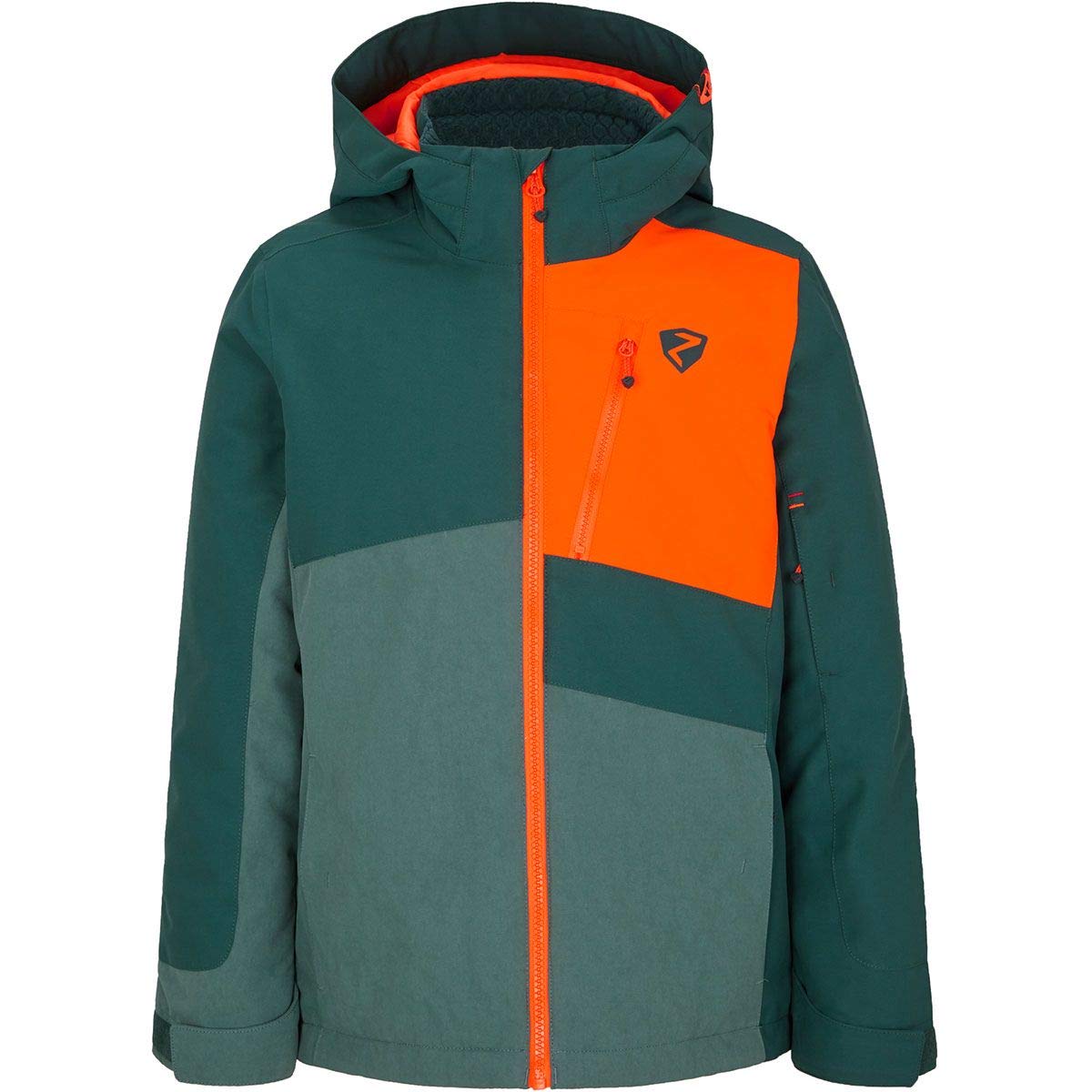 Ziener Ayden Junior Boys' Ski Jacket, Winter Jacket, Waterproof, Windproof, Warm, boys, Children's ski jacket, winter jacket, waterproof, windproof, warm, 207903, Spruce green washed., 104 (EU)
