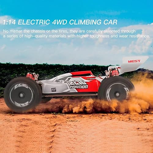 Miniatura 6 de Auto Care Wltoys RC Car 144001, batería mejorada de 3000 mAh * 2.2 mi/h de alta velocidad 1/14 2.4 GHz RC Buggy 4WD Racing Off-Road Drift Car RTR