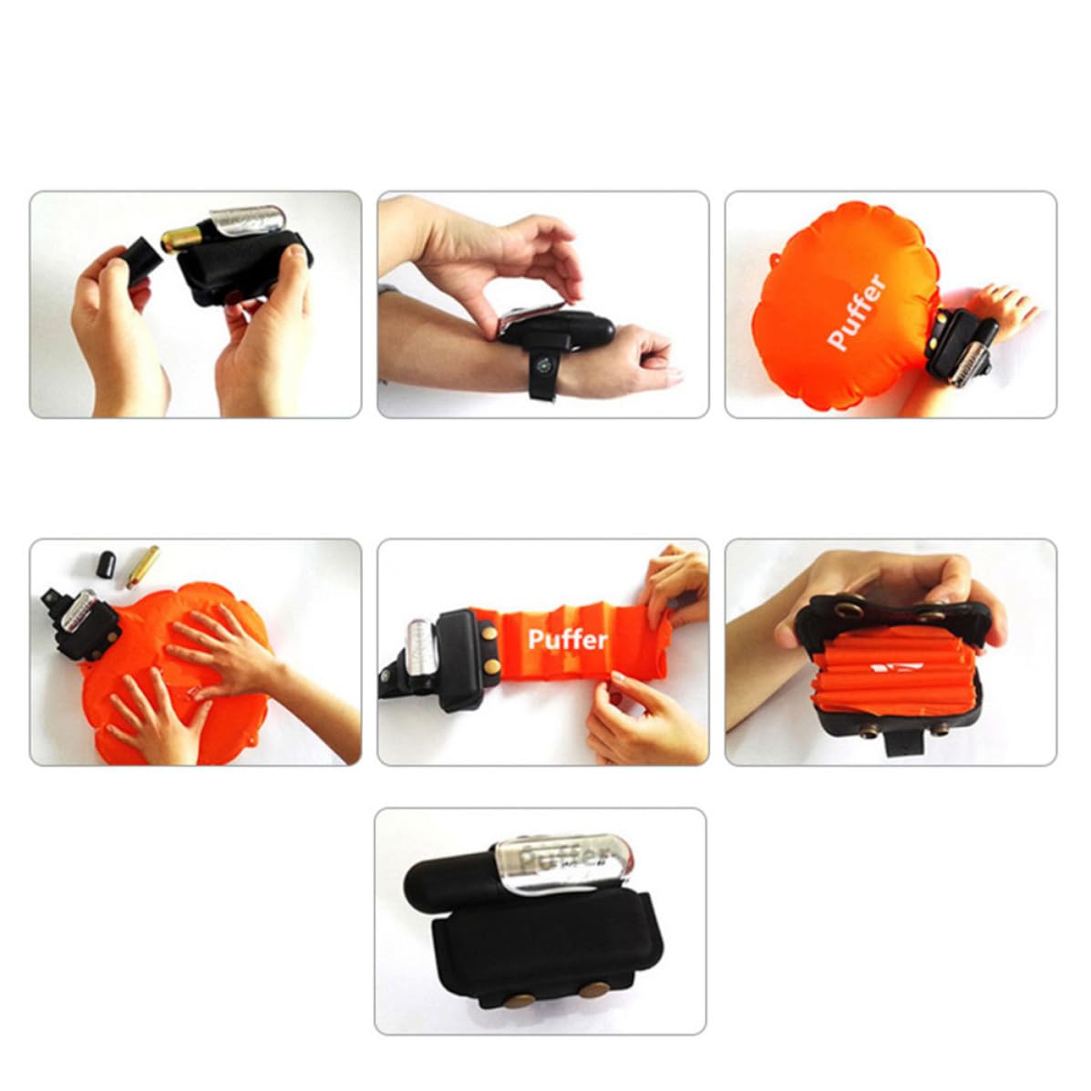 Ciieeo Pulsera Antiahogamiento Salvavidas para Nadar Material PP y TPU, Diseño Portátil y Resistente para Buceo y Pesca en Deportes Acuáticos