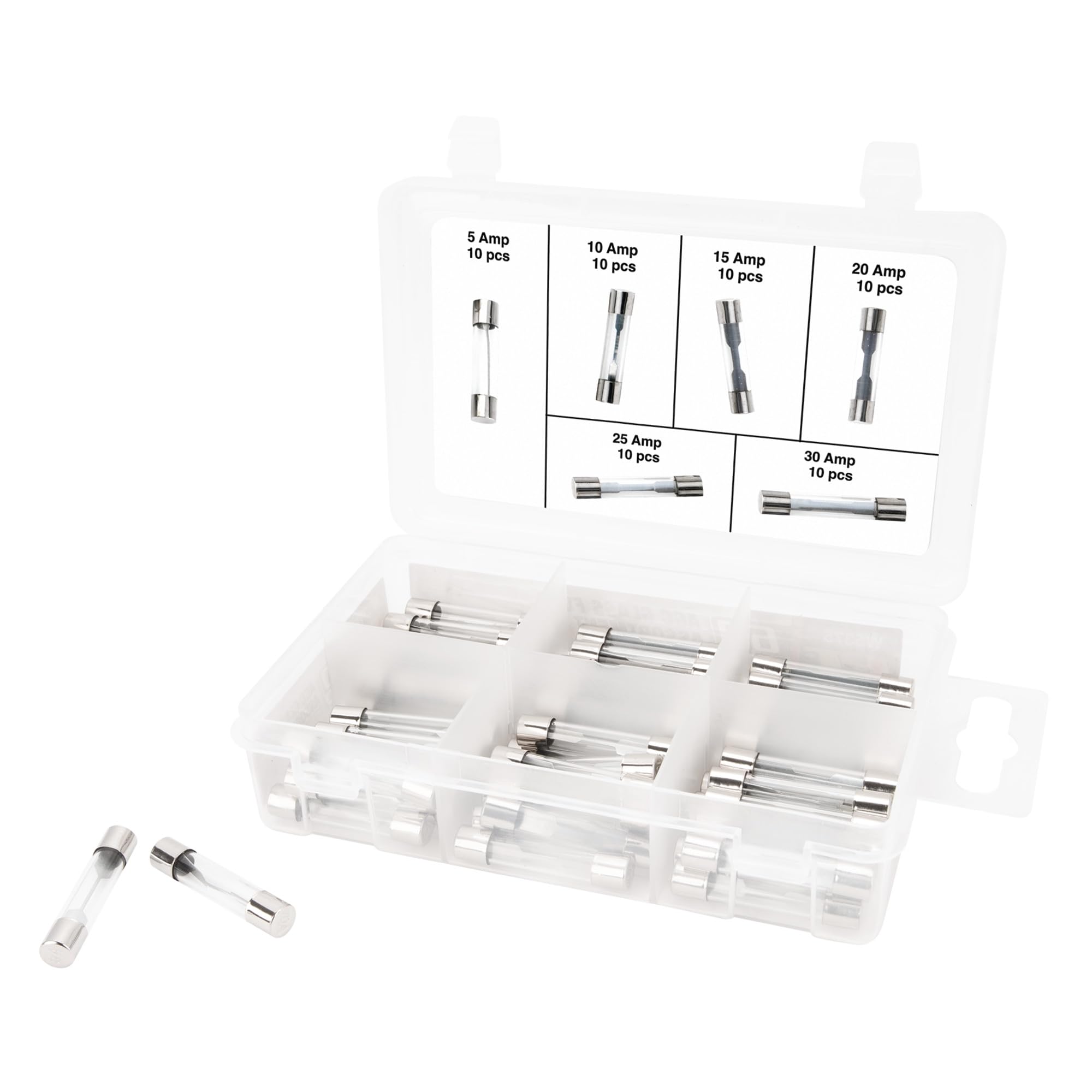Performance Tool W5375 60pc AGC Glass Fuse Assortment-image-49