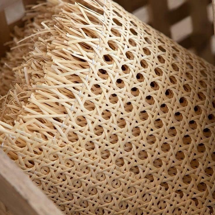 Image of Generic Cane Mat Roll - Bamboo Wood Cane Mat for Furniture Mesh Webbing - Rattan Roll for Basket Chair Cabinet Almirah Decoration - Weaving Furnishing (24 Inch & 5 Feet)