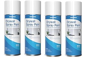 NADAMOO Aerosol White Wall Spray Paint 450ml 4-Pack