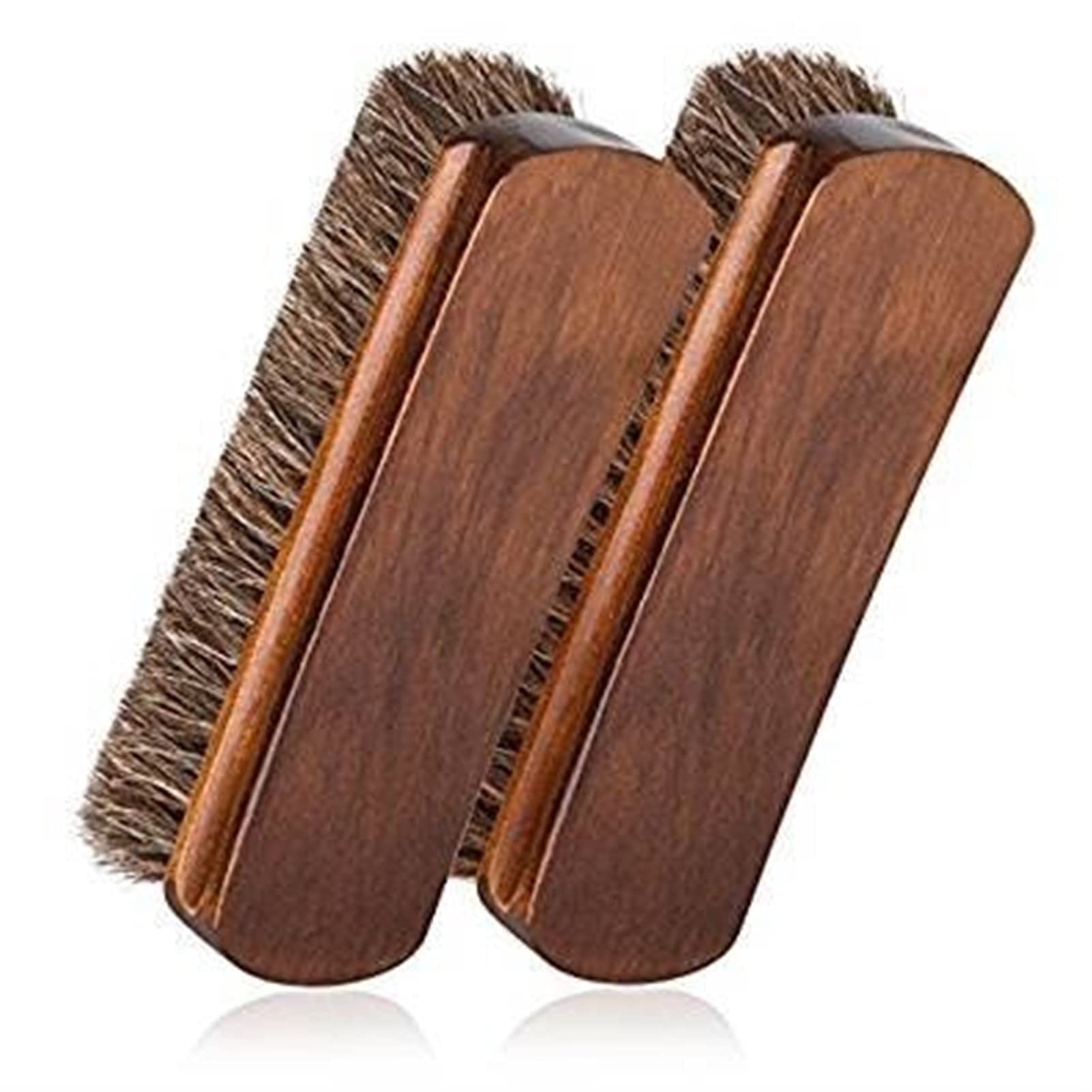 Cepillo para Zapatos, Cepillo para pulir Zapatos de Crin, Cepillo para pulir Mango de Madera con Botas y Zapatos