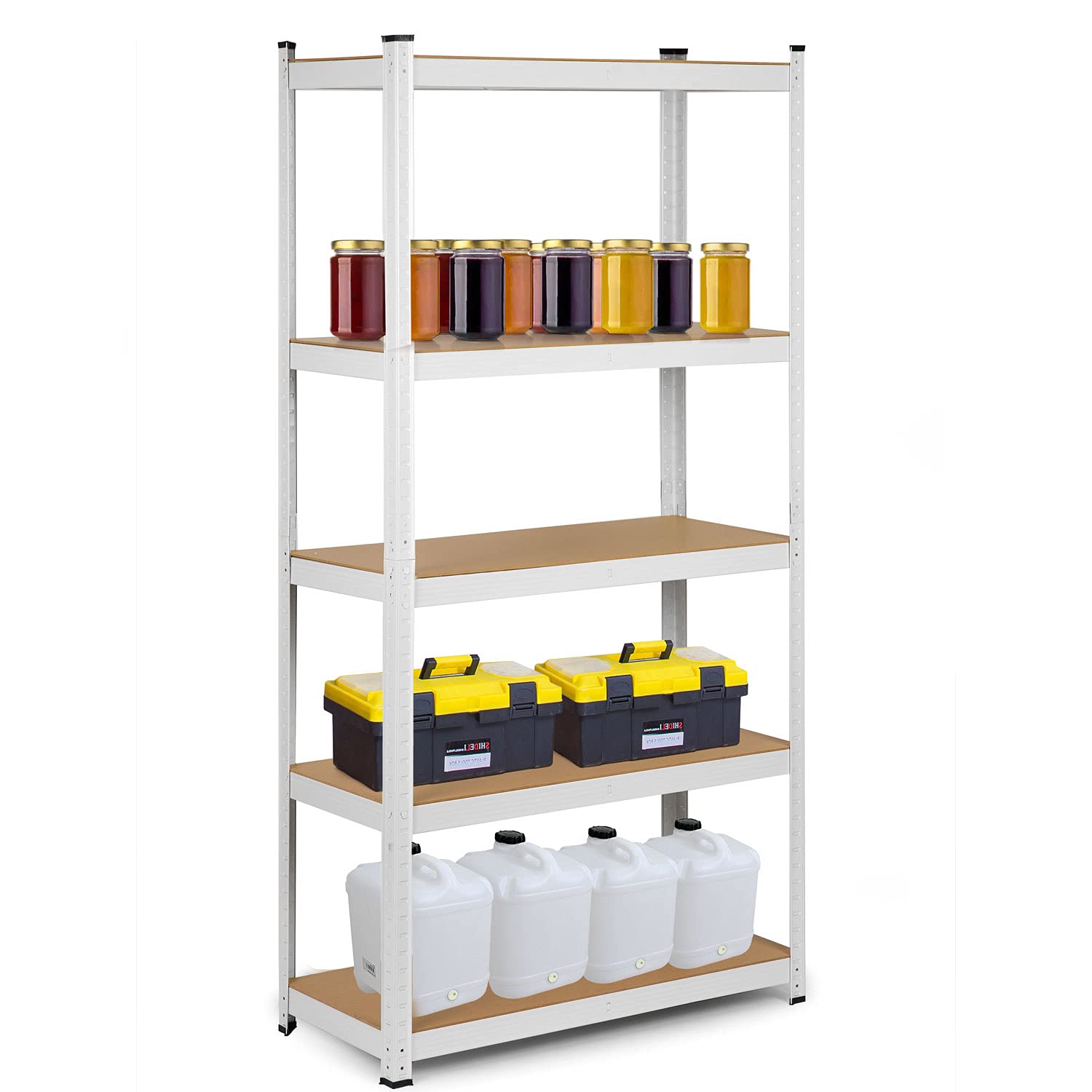 Humberg Scaffalatura resistente a 5 ripiani in MDF 180 x 90 x 30 cm 4844