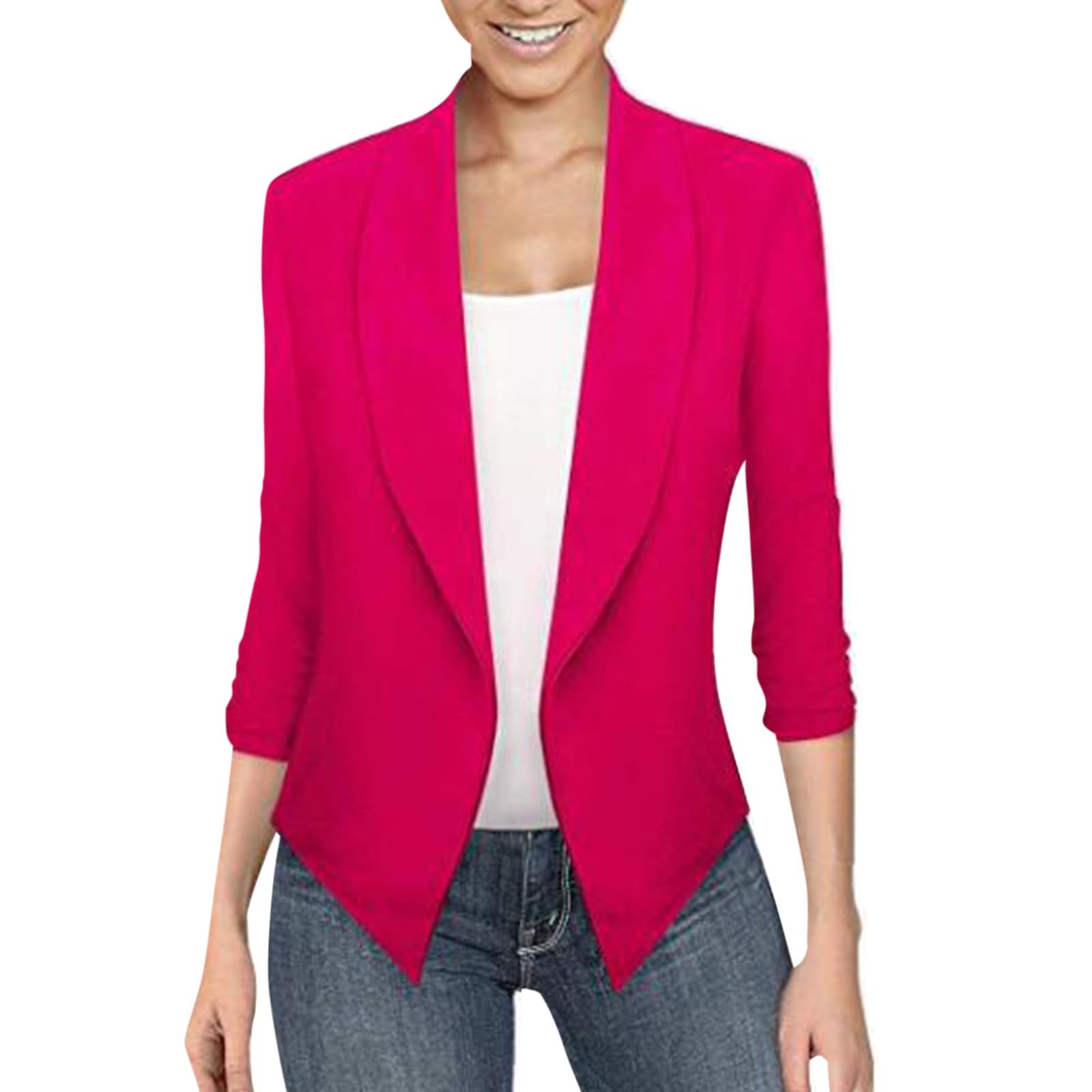 CocilaSoft Cardigan Womens Ladies Solid V Neck Cardigan Long Sleeve Coat Pockets Outerwear Summer Cardigans Women Light Pink Cardigan for Women UK Open Weave Cardigan Plus UK