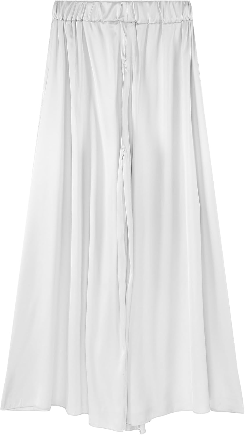 Women Classical Dance Yoga Clothes High Waist Wide Leg Satin Pants Modern Dancer Practice Trousers