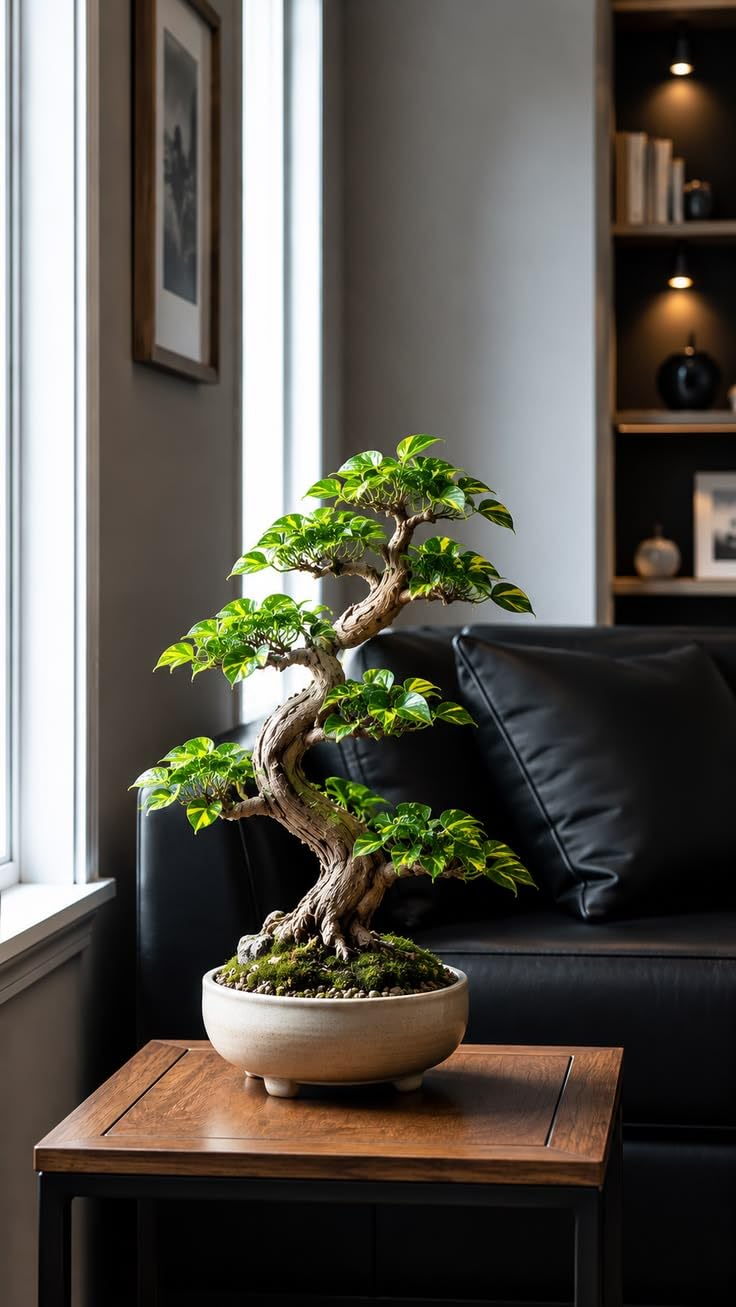 LOVING POOL Chinese Banyan Money Tree Good Luck China Bot Feng Shui Indian Laurel Fig Indoor Bonsai Plant (With Pot) Pack 1 Healthy Live Plant//001-picture-16