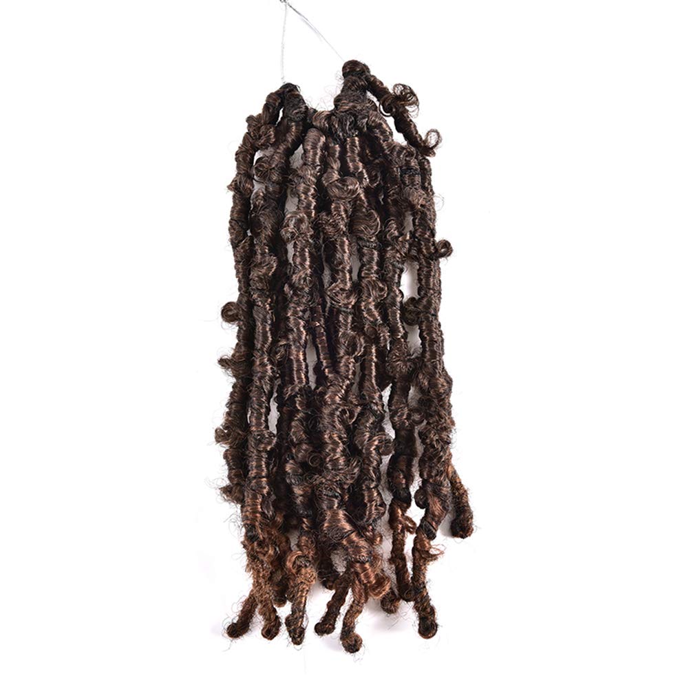 Niseyo Butterfly Locs Crochet Hair 12 Inch 1 Pack Pre-Looped Distressed Locs Crochet Braids (T30)