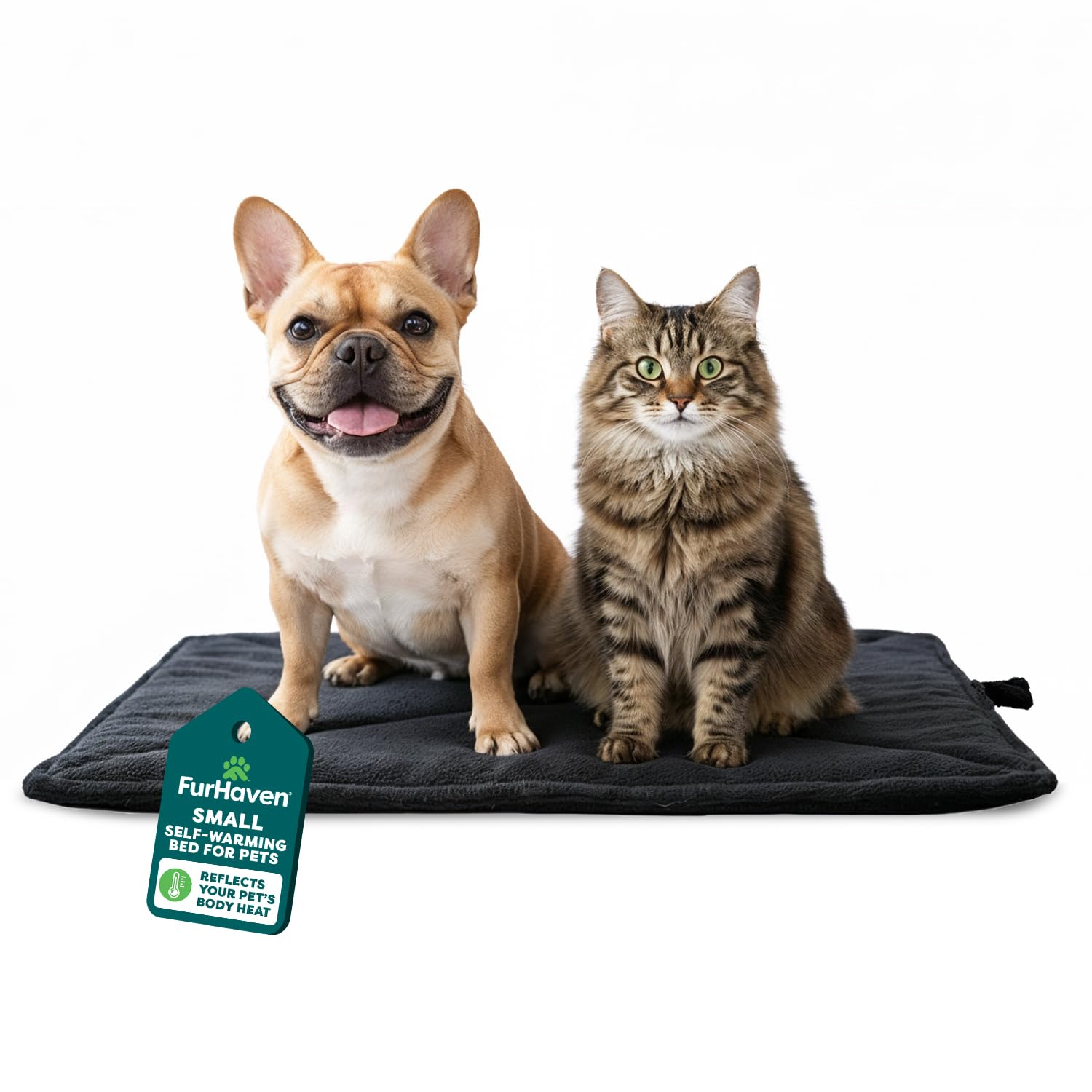 FurHaven ThermaNAP Self Warming Cat Mat Dog Bed for Crates with Self-Warming Technology for Cozy Rest Fully Machine