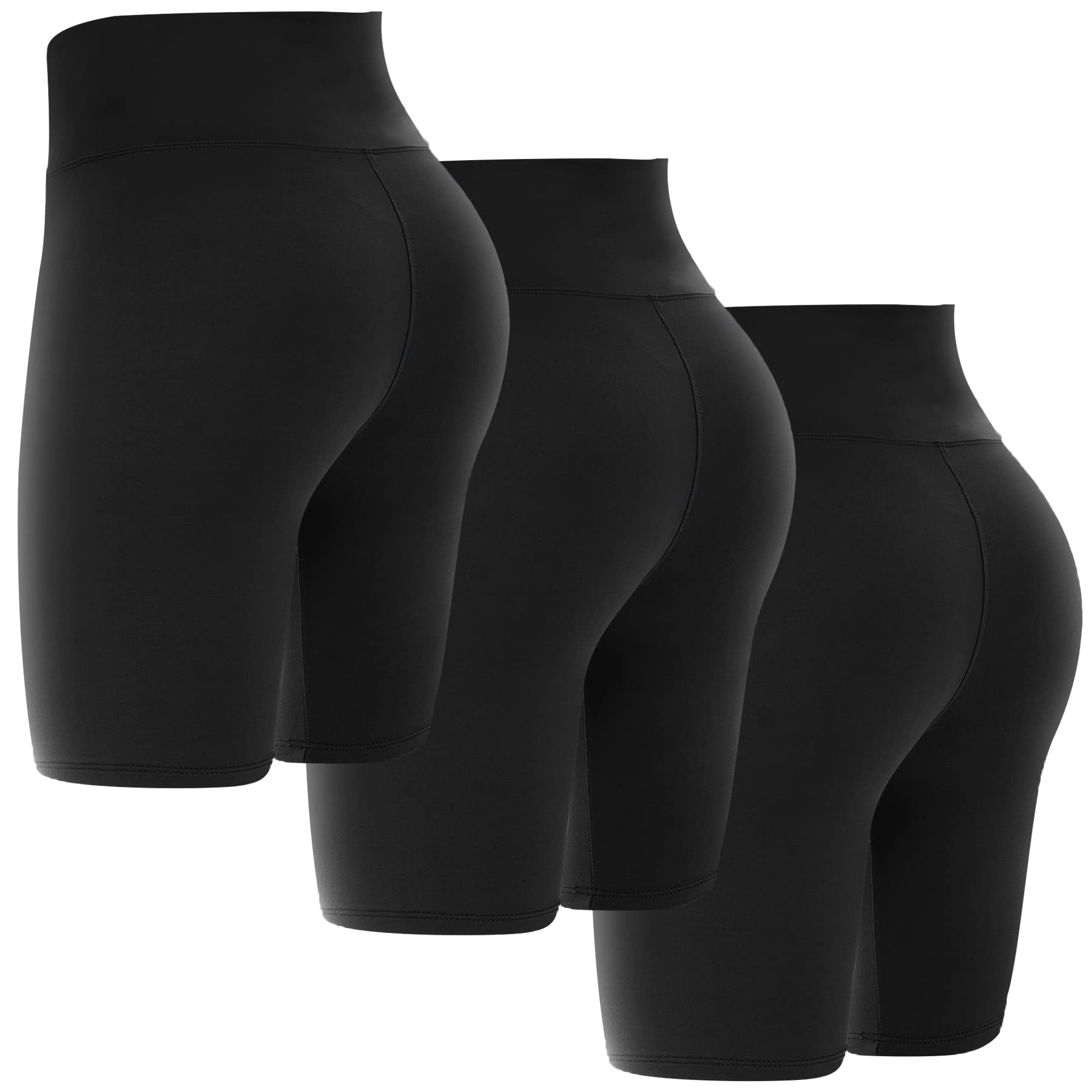GAYHAY 3 Pack Biker Shorts for Women Black