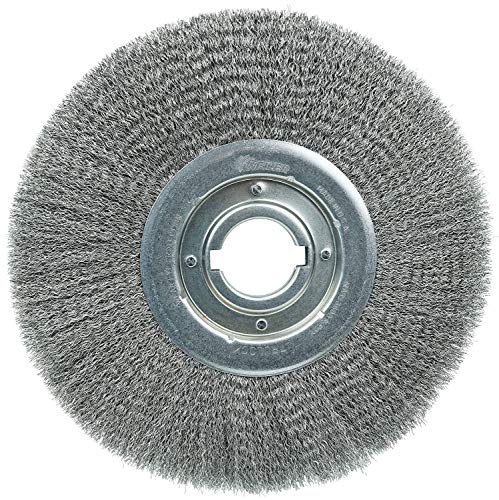 Image of Weiler 06180 12 inch Medium Face Crimped Wire Wheel, .0118 inch Steel Fill, 2 inch Arbor Hole, Made in The USA
