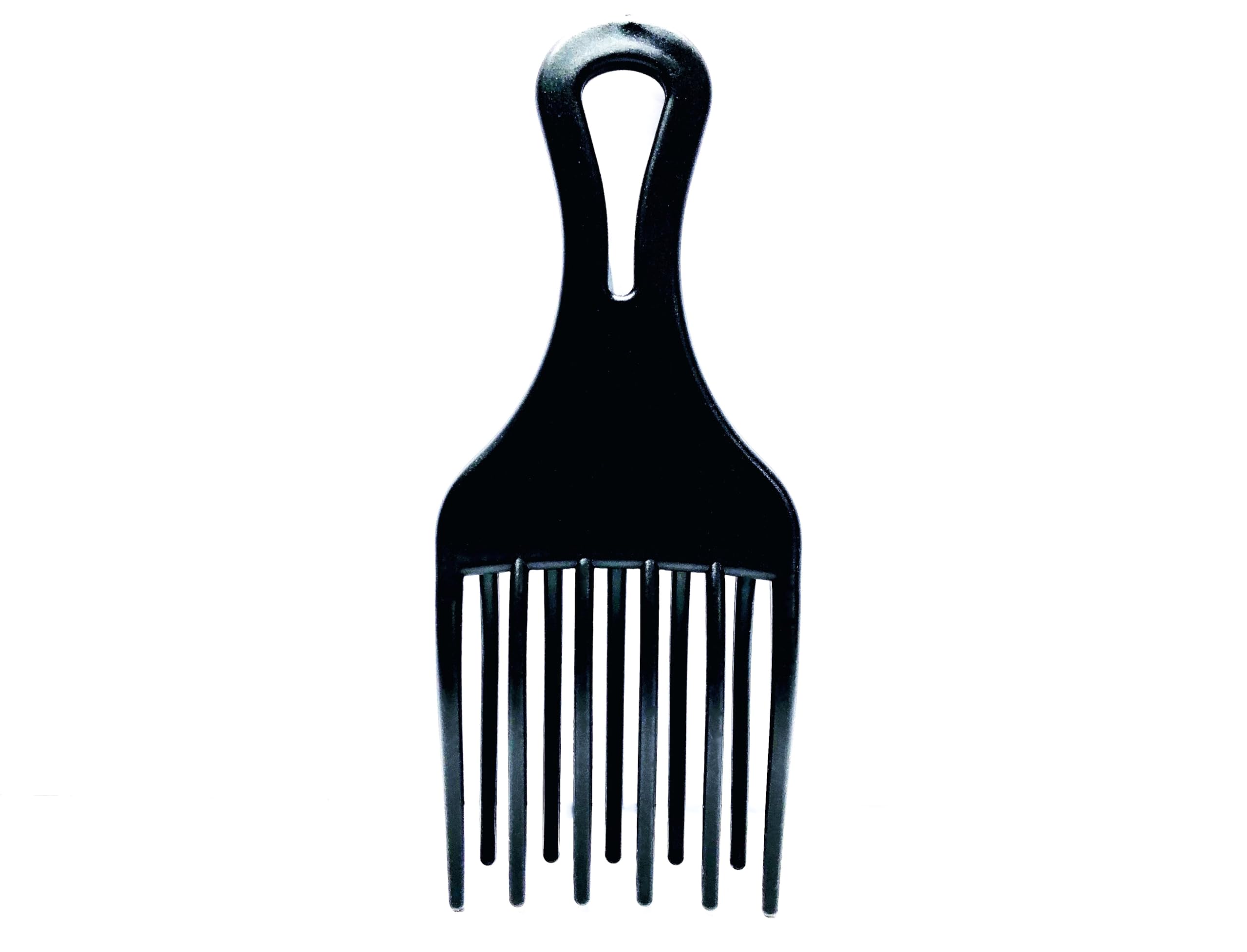 Aurora Beauty - Grzebień Afro Rozplątywanie - Grzebień Afro z szerokimi zębami, grzebień z kręconymi włosami, Afro Comb, narzędzie do stylizacji włosów, 17 x 7 cm, czarny