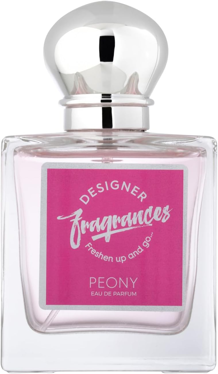 Designer Fragrances Peony 50ml Women’s Eau De Parfum Spray - For Instant Freshness on The Go - Long Lasting Luxury Smelling Perfume for Your Face, Body and Skin – Great Female Gifts