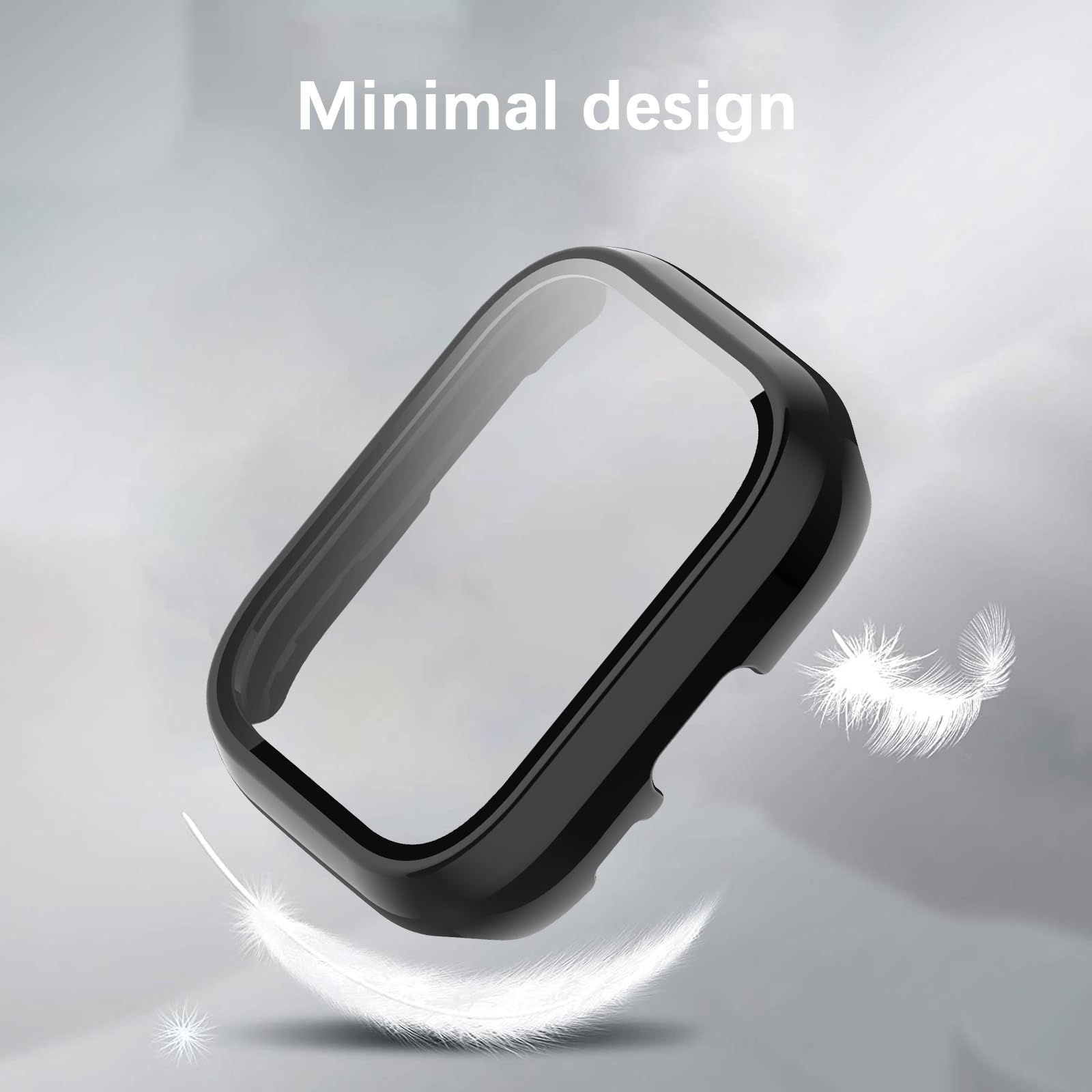2 Pezzi Cover TPU Trasparente Con Protezione Schermo Per Amazfit Active - Argento/Nero - 5
