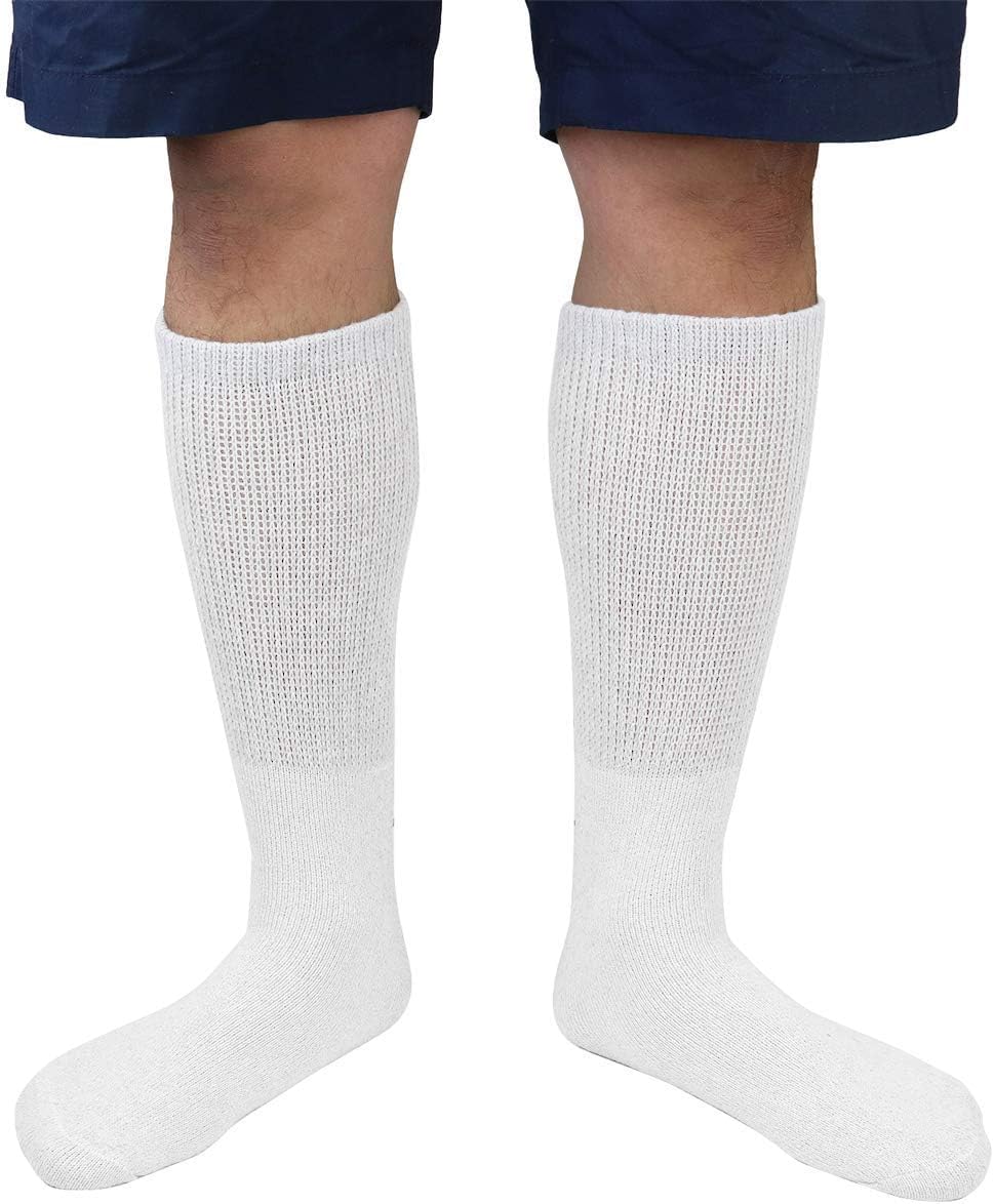 Falari Physicians Approved Diabetic Socks For Men Women Non-Binding Loose Top Wide Crew Length - Image 7