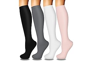Iseasoo 4 Pairs Compression Socks for Women Circulation