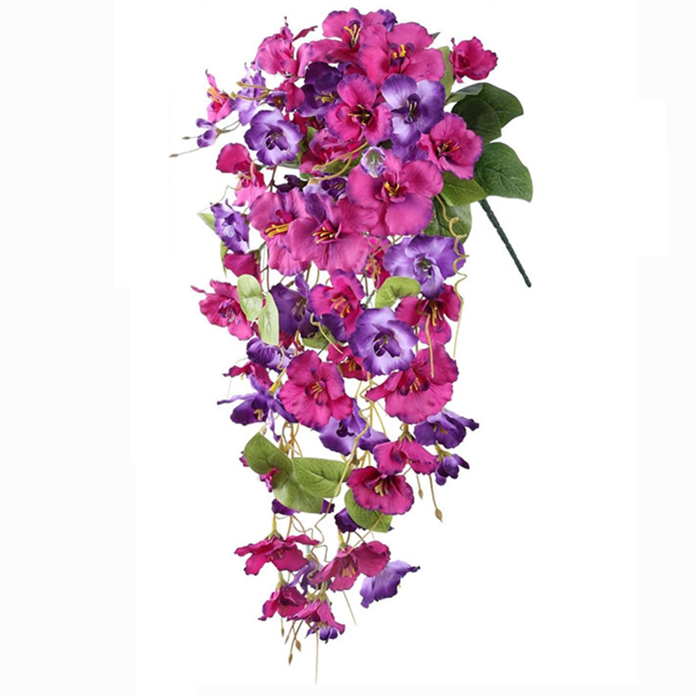 Porch Flower Wall Ornament Silk Cascading Floral Vine 22.8in Window Accent for Entryway and Indoor Home Display Decor Faux Trailing Floral Swag Wall Arrangement Vertical Flower Vine Indoor Doorway