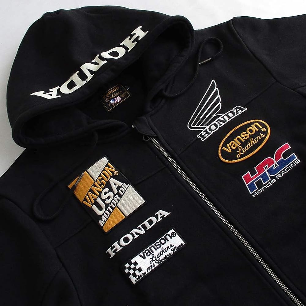 Amazon.co.jp: [バンソン] HONDA ホンダ コラボ 裏毛ZIPパーカー