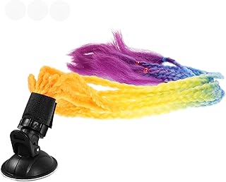 BCOATH Capacete Dreadlocks Rabo De Cavalo Trançado Decoração De Porta Para Fora Cabelo Rabo De Cavalo Capacete Trança Rabo De Cavalo Peruca De Capacete Com Ventosa Capacete De