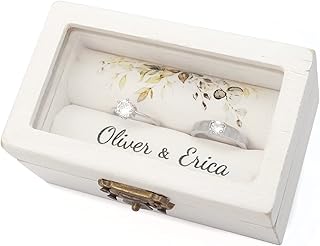 Personalised Wedding Ring Box,Wedding Ring Box,Custom Wedding Ceremony Ring Box, Engagement Ring box,Ring Box Wedding Ceremony,Ring Box for Wedding Ceremony