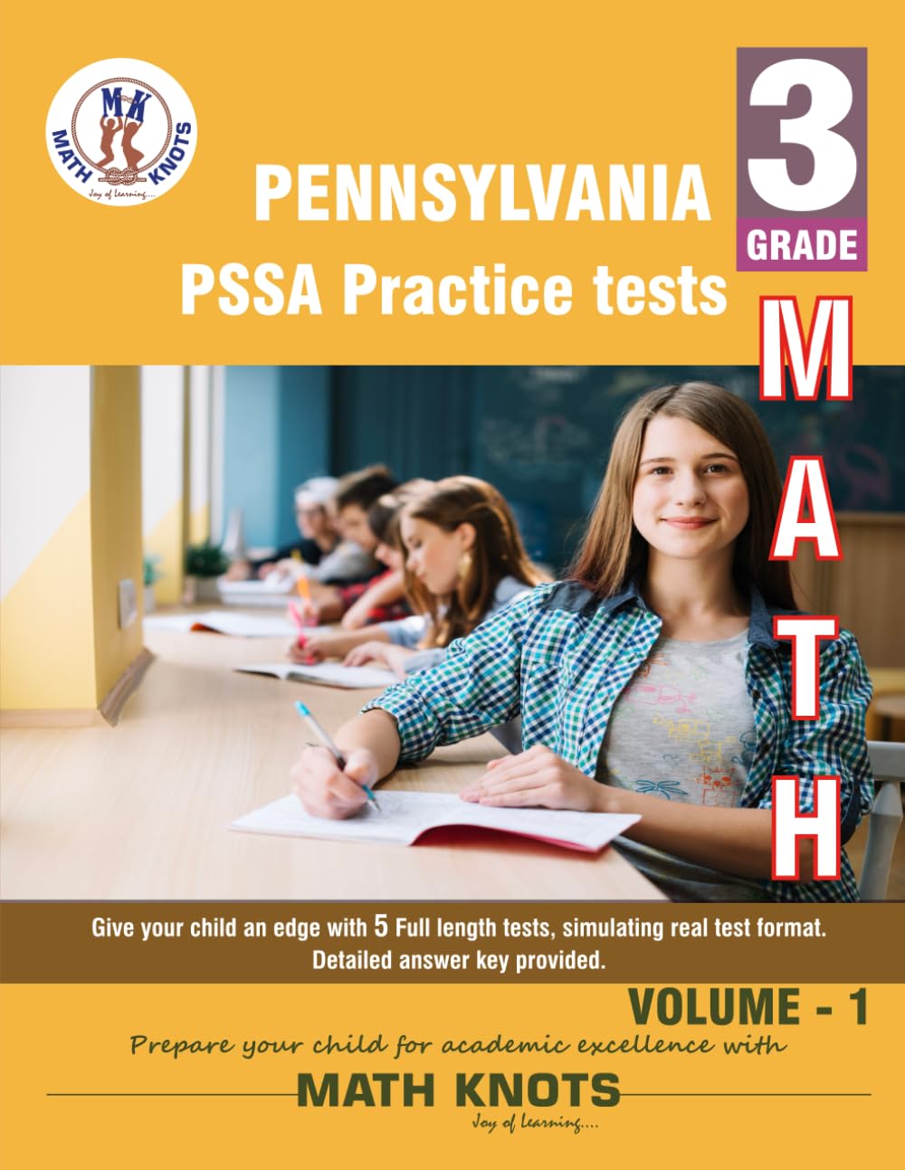 Pennsylvania State (PSSA), 3rd Grade MATH Practice Tests ,Volume 1
