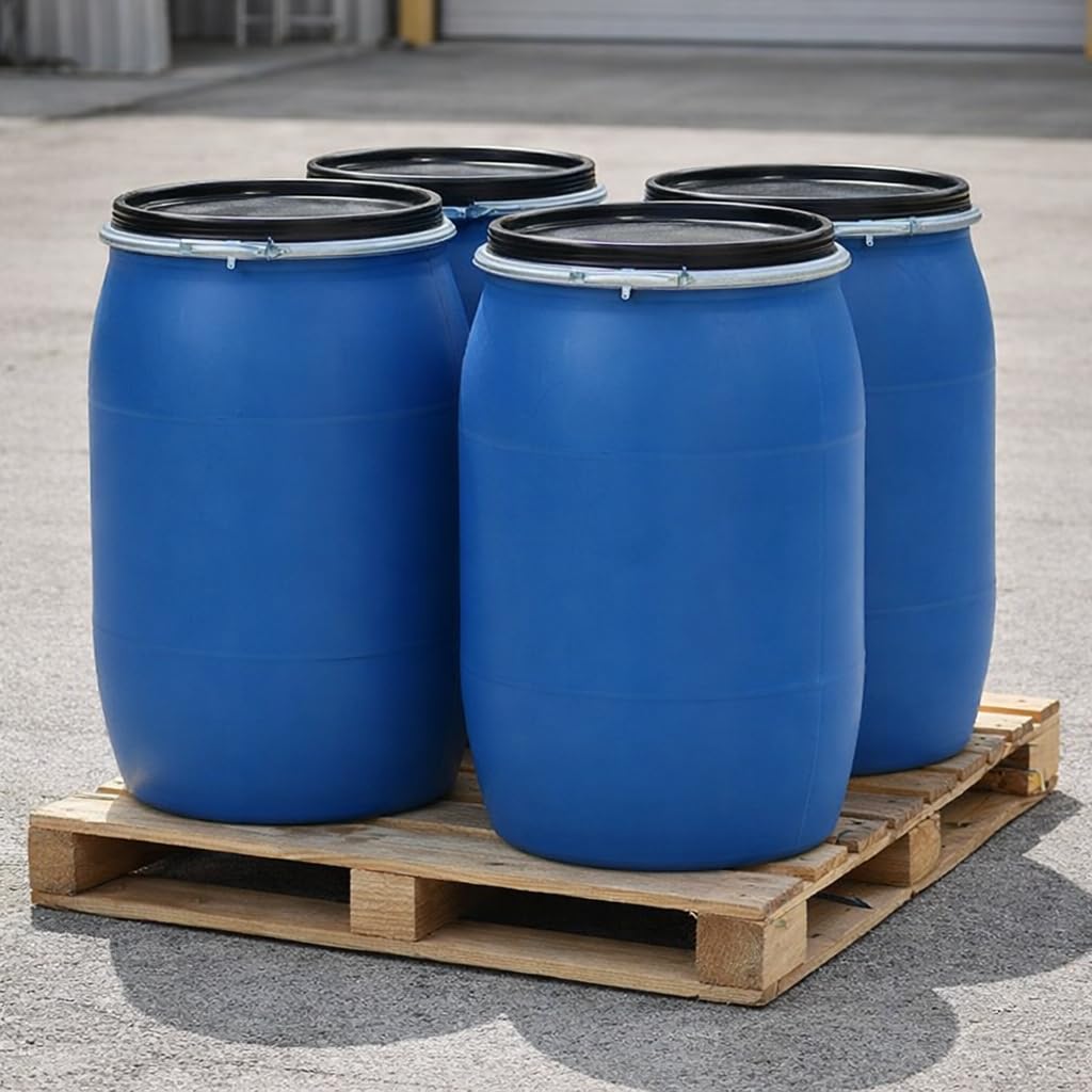Jordan & Jordan NEGOMIX Fut Bidon 220 litres Bleu à Ouverture Totale couvercle amovible neuf alimentaire