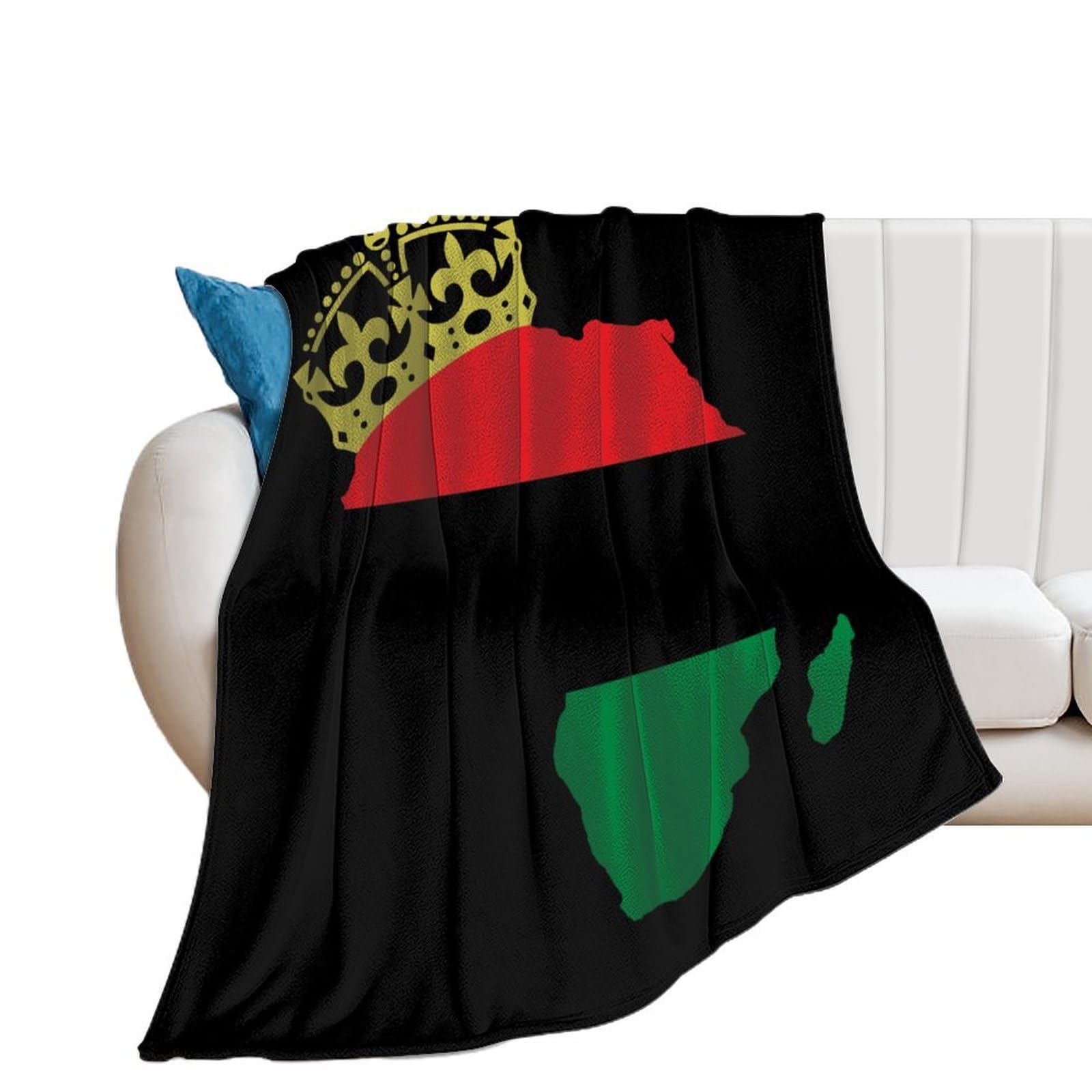 Nclqvjxzkhw Men's Style African Am-Ericans-Prides Flannel Blanket Soft Throw Blankets Bed Couch Sofa Travel