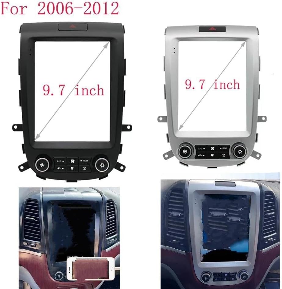 に適合する ヒュンダイ サンタフェ IX45 2006-2012 9.7 インチ 2 ディン カー ラジオ ファシア マルチメディア