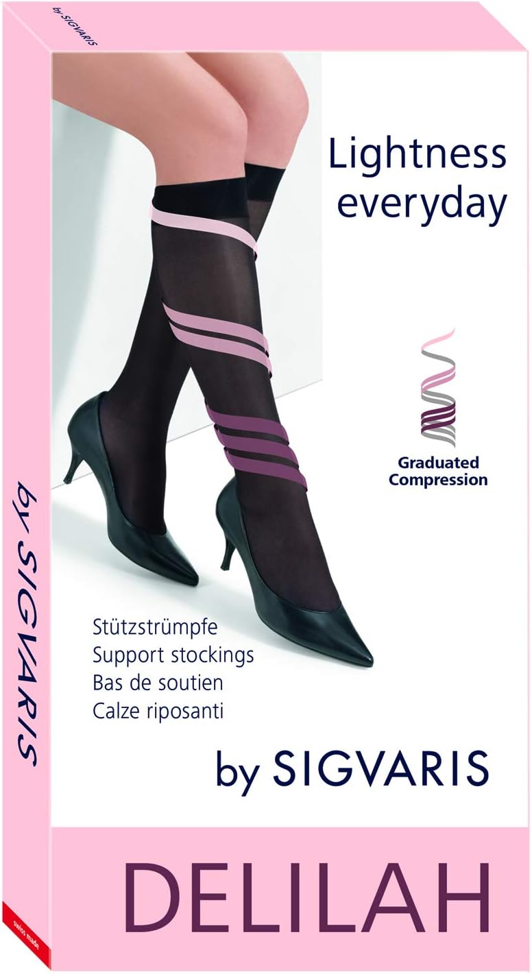 Sigvaris Delilah Flat 70 Den Stützstrumpfe - I / Bronce / Ag / Hr Schenkelstrumpf/Adhesive Border