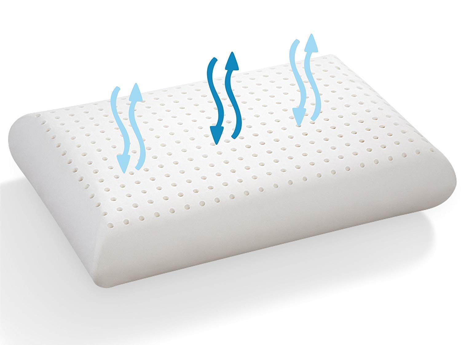 LUKYWANG Oreiller Latex Oreiller en Latex Naturel Biologique de qualité hôtelière, Doux et Confortable Coussin Memoire Forme