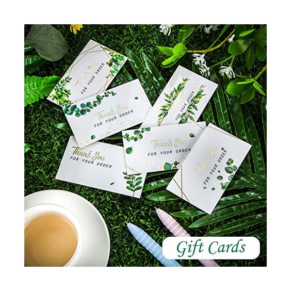 180 Stücke Thank You for Your Order Karte Unterstützen Sie Klein Unternehmen Kunden Thank You Karten Gold Folie und Grün… – Bild 7
