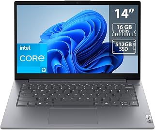 Lenovo Laptop V14 G5 IRL: Procesador Intel Core i3 1315U, RAM 16GB DDR5, SSD 512GB, Pantalla 14", UHD Graphics, Windows 11 Home. Teclado en Español. Incluye 3 años de Garantía