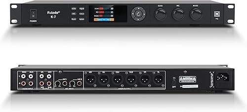 K-6 profesional KTV Digital pre-etapa Efector Anti-aullido Procesador de audio Karaoke Mezclador Reverberator con efecto DSp echo USB MP3 Bluetooth