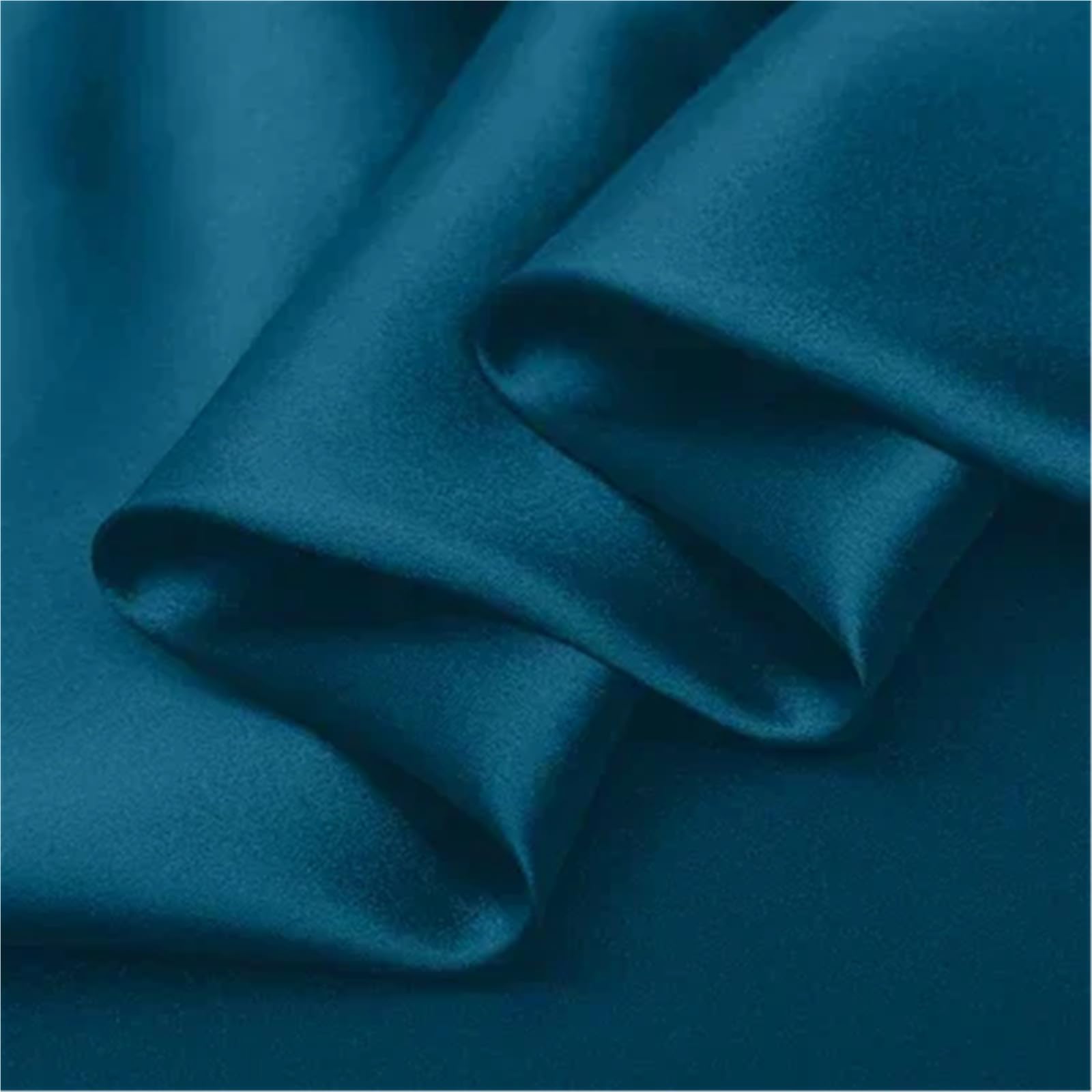 19Momme Maulbeer-Stretch-Seidenstoff, einfarbig, elastisch, Charmeuse zum Nähen, Breite 140 cm, natürlich, handgefertigt, Sommerstoff zum Nähen (54 dunkelblau-schwarz, 16 Momme)