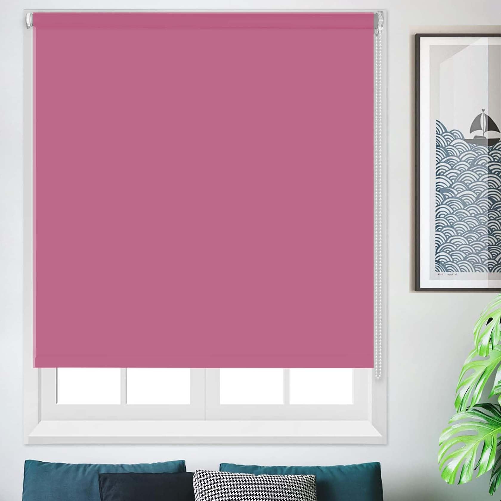 Verdunkelungsrollo Klemmfix 45 x 220 cm Schutz der Privatsphäre Innenjalousien Verschiedene Größen verfügbar geeignet für büro, Rosa