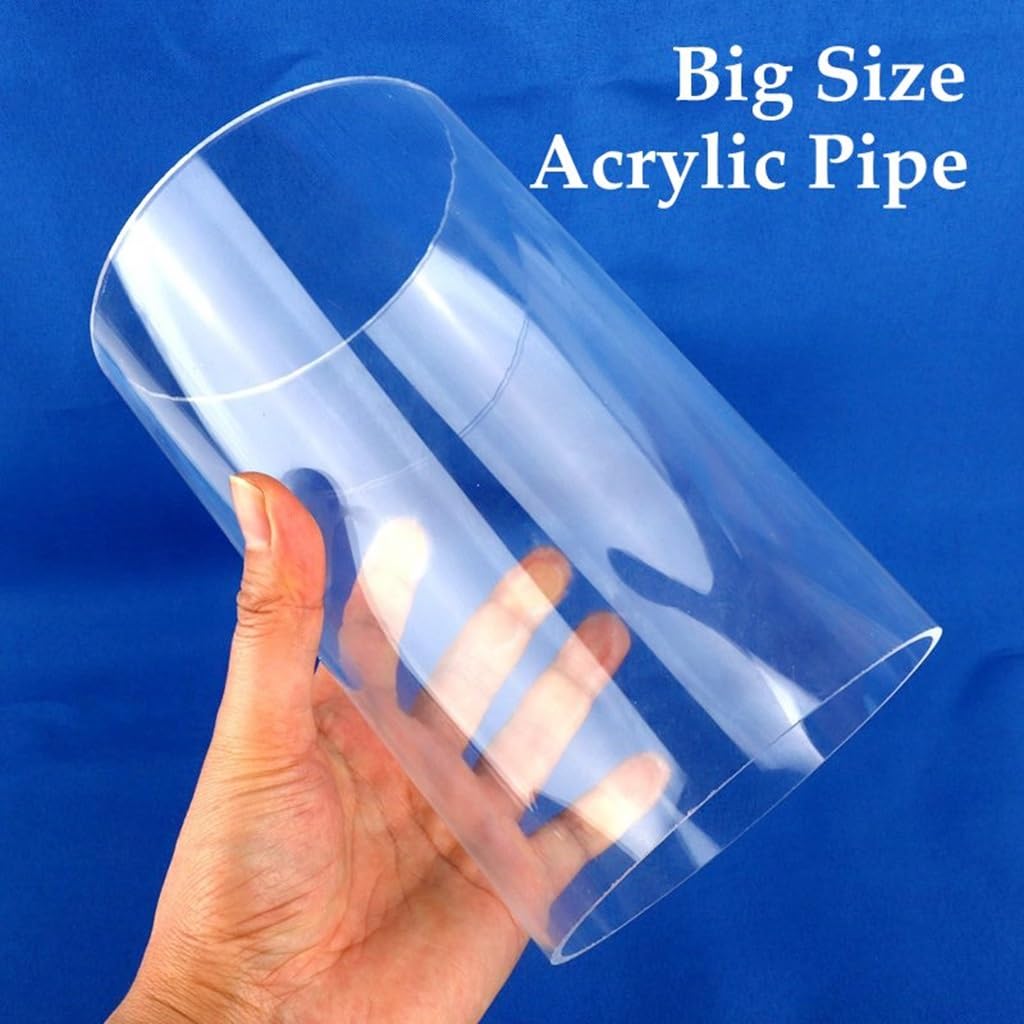 1 tubo acrílico transparente for decoración del hogar, antiestrés(Od140mm,Length 30cm)