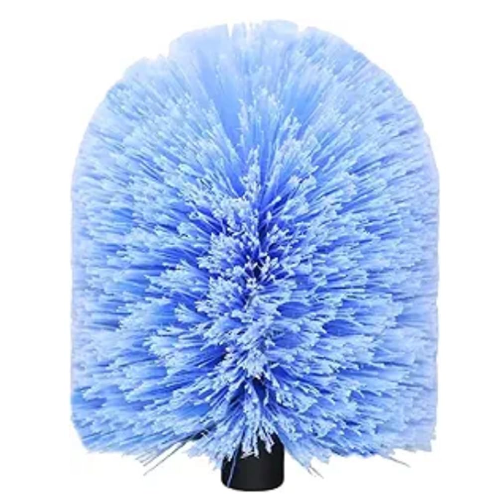 UDSKNV[KSL Twist-on Cobweb Duster Head Brush, Standard 3/4" Threaded Pole Fit, Attachment Spider Web Duster Brush