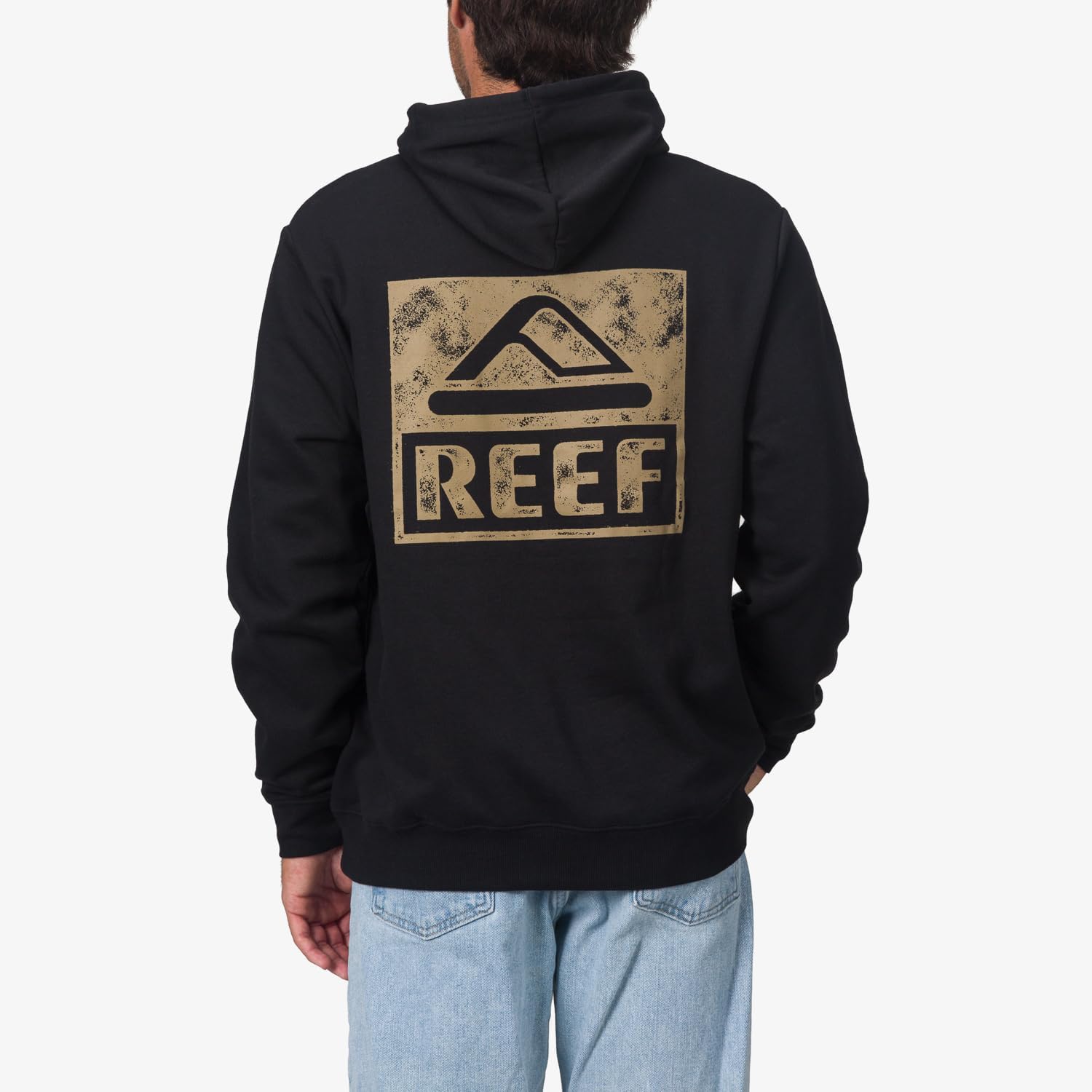 REEF Men's Wellie Too Pullover Hoodie Sweatshirt, Caviar, X-Large - Image 3