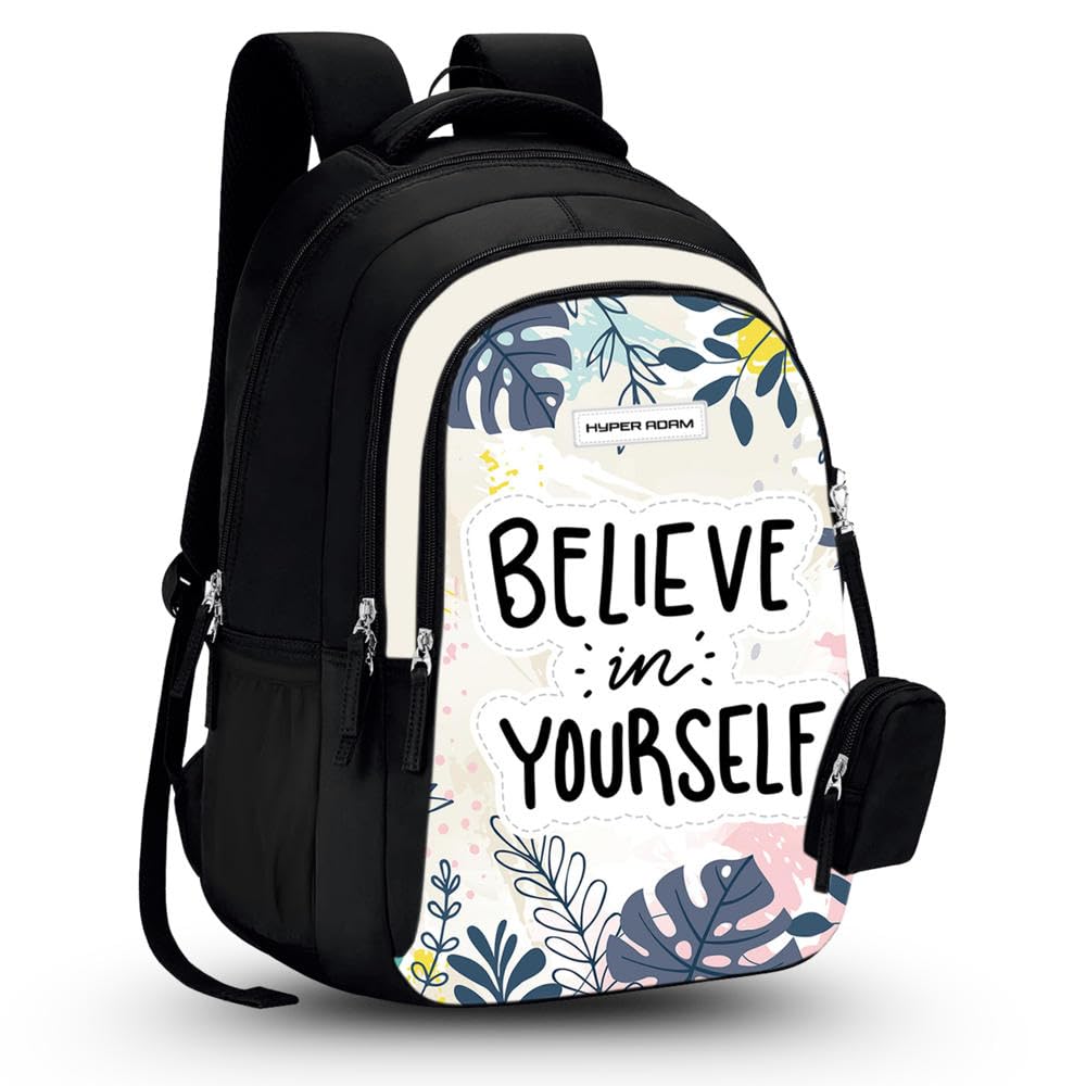 hyper adam School 35 l Backpack Zig Zag Print For College Travel Tution Backpack Office Multipurpose Picnic Bag for Boys & Girls (Rainbow Heart)-picture-38