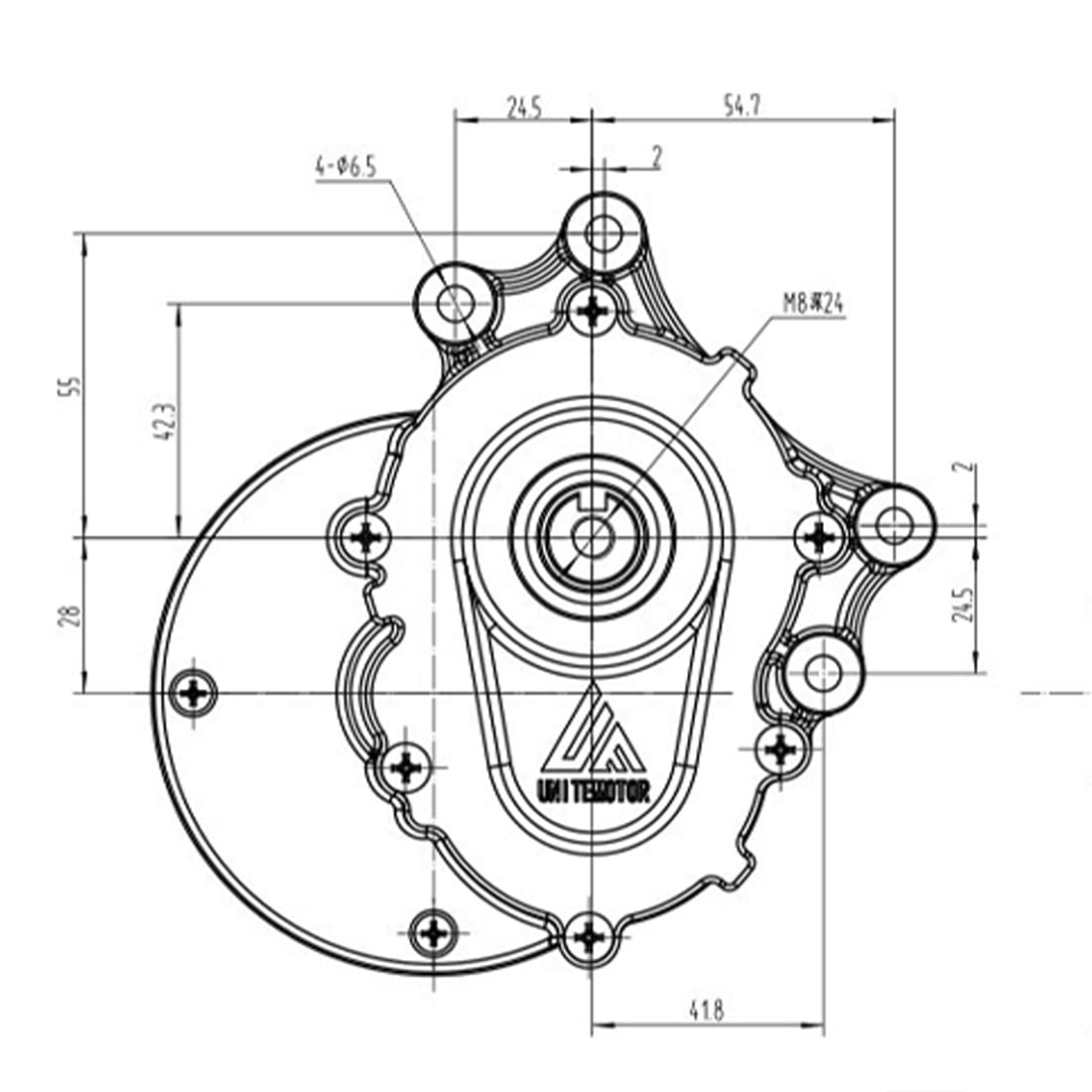 24V 250W Stroller Brushed Gear Motor With Gearbox 120RPM 75RPM Long Length Shaft For Wheelchair Bike (75 RPM) - Image 2