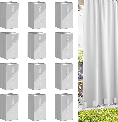 Miniatura 7 de 24 piezas de pesos para cortinas para exteriores, impermeables, envueltas en plástico, pesos magnéticos para exteriores, imanes cuadrados