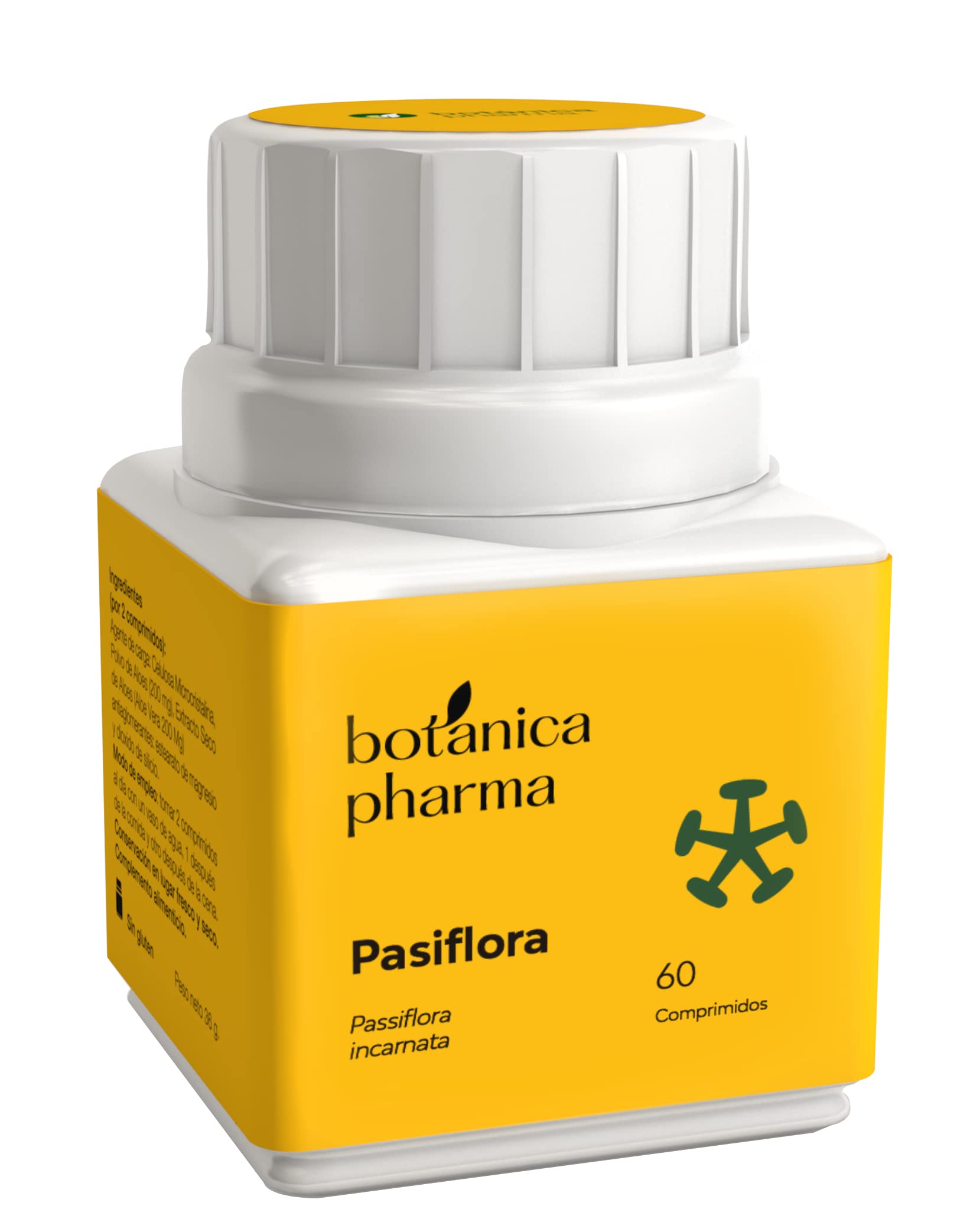 Botanicapharma Pasiflora 500 Mg Suplemento a Base de Hierbas - 1 Bote - 60 comprimidos - Ayuda para dormir