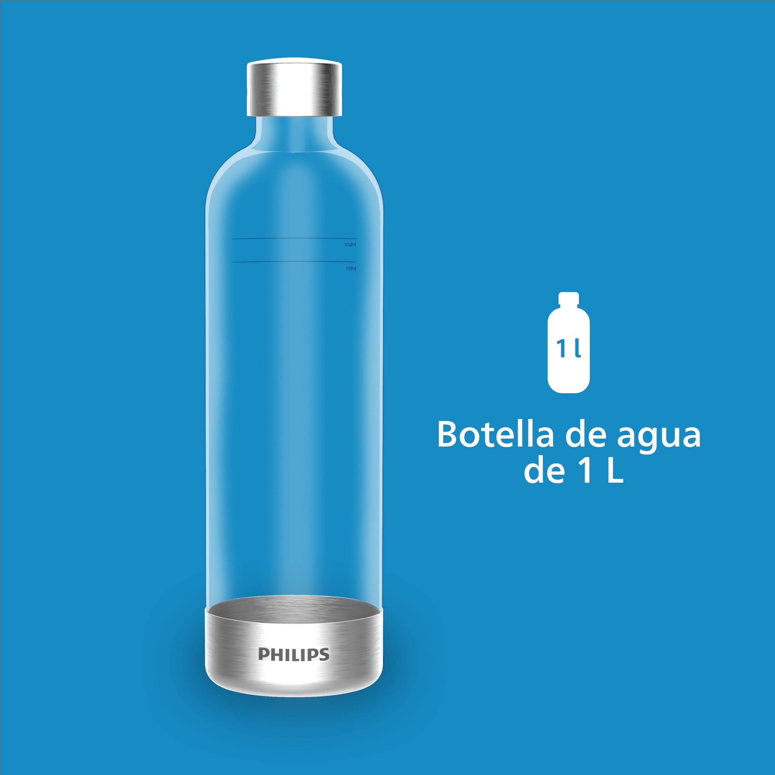Philips Water Add4902WH/10 Gozero, Produttore di Acqua Frizzante, plastica, Bianco, 1 l